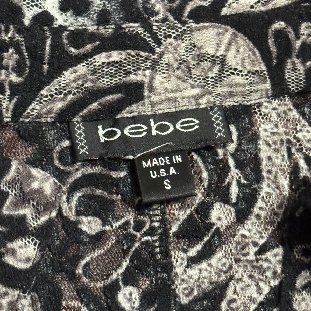 Bebe Black and White Bebe Button Up Blouse Size S / US 4 / IT 40 - 2 Thumbnail
