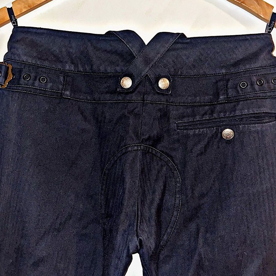 Dior Authentic Christian Dior 04 AW Galliano Black Bondage Denim Size 25" / US 0 / IT 36 - 9 Thumbnail