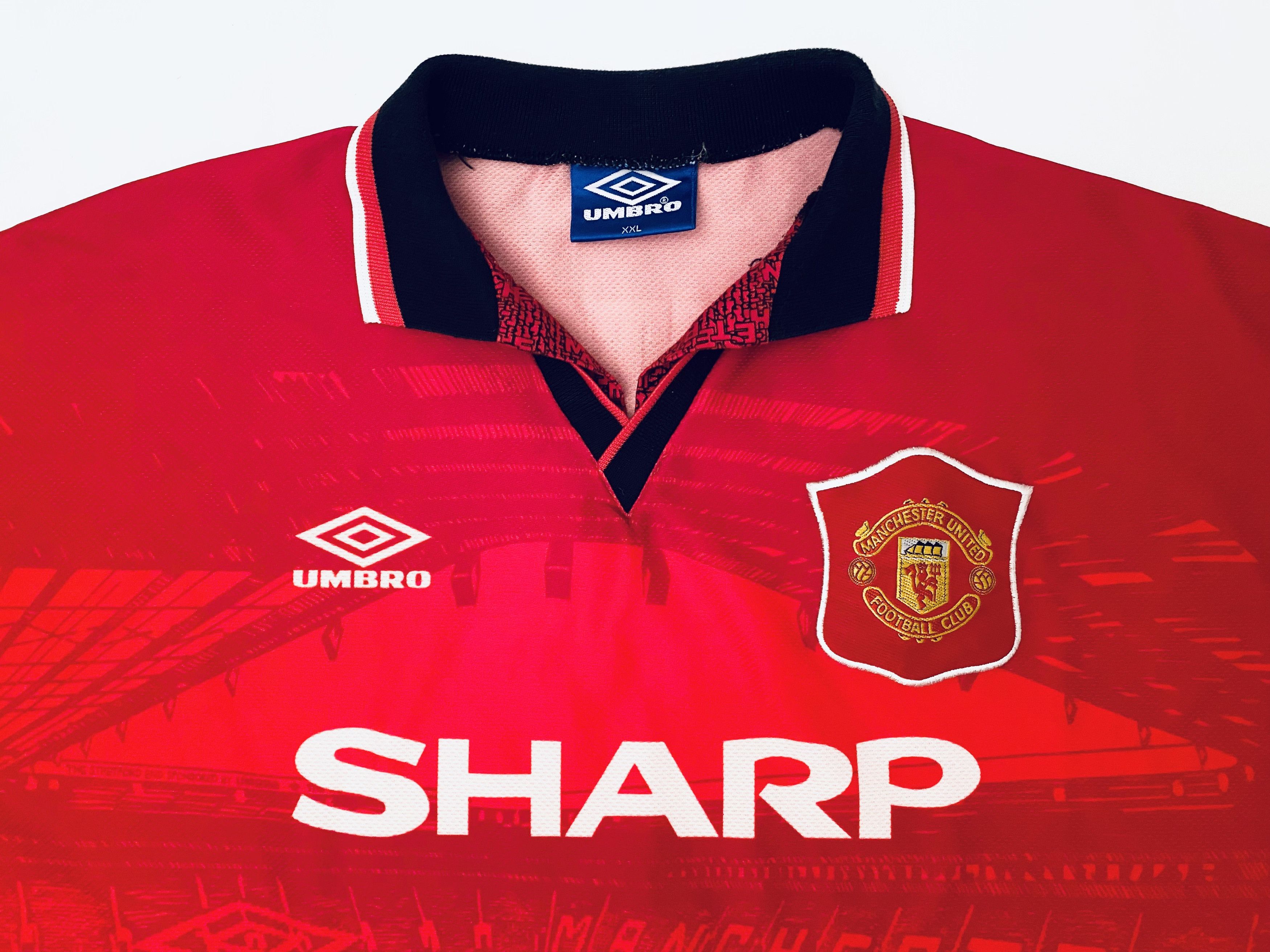 Umbro Manchester United Stadium Home Jersey Shirt 1994 - 1996 Size US XL / EU 56 / 4 - 5 Thumbnail