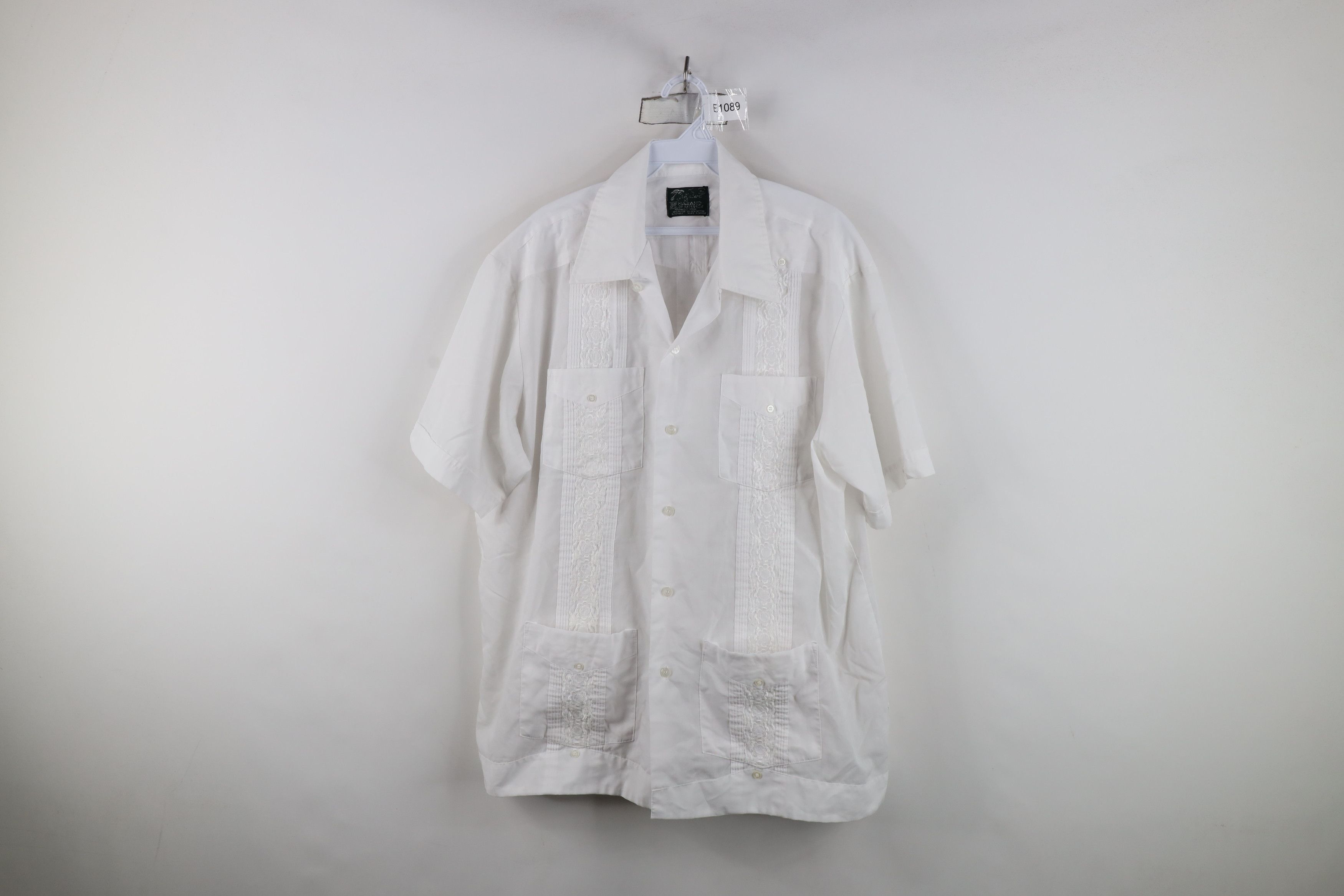 Vintage Vintage 70s Rockabilly Wedding Beach Button Shirt White Size US XL / EU 56 / 4 - 1 Thumbnail