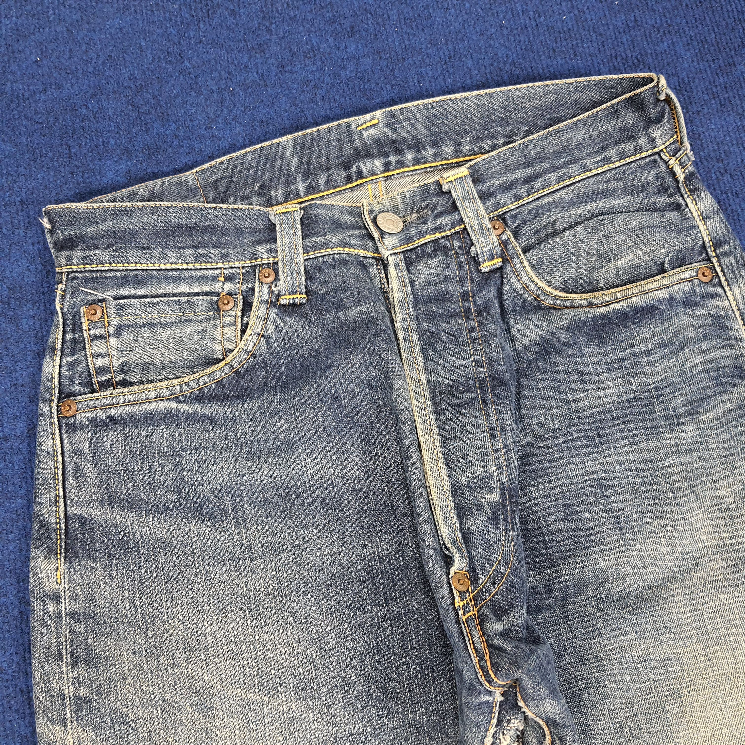Japanese Brand × Vintage Vintage Evisu Selvedge Custom Red Daicock Jeans Size US 28 / EU 44 - 6 Thumbnail