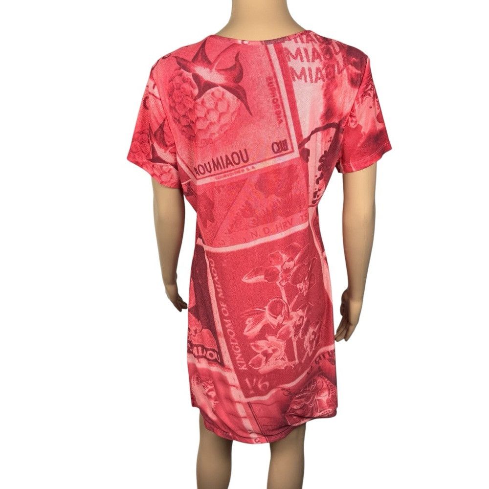 Miaou New Miaou UO Exclusive Billie Stamp Print Mini Coral Dress Size M / US 6-8 / IT 42-44 - 5 Thumbnail