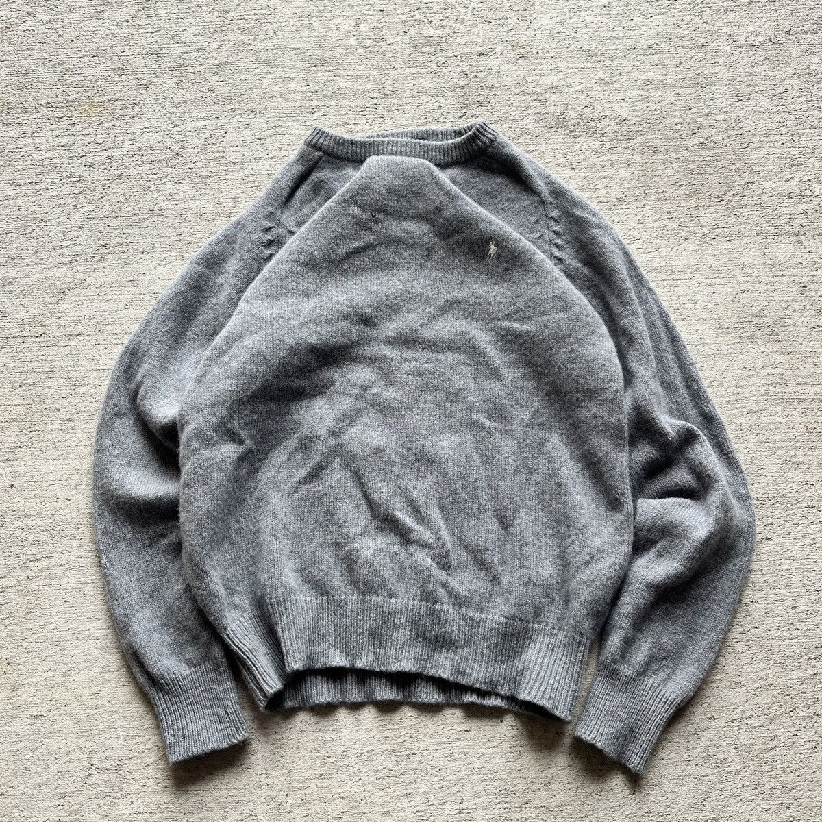 Polo Ralph Lauren Grey fuzzy polo ralph lauren women’s sweatshirt. Size L / US 10 / IT 46 - 1 Thumbnail