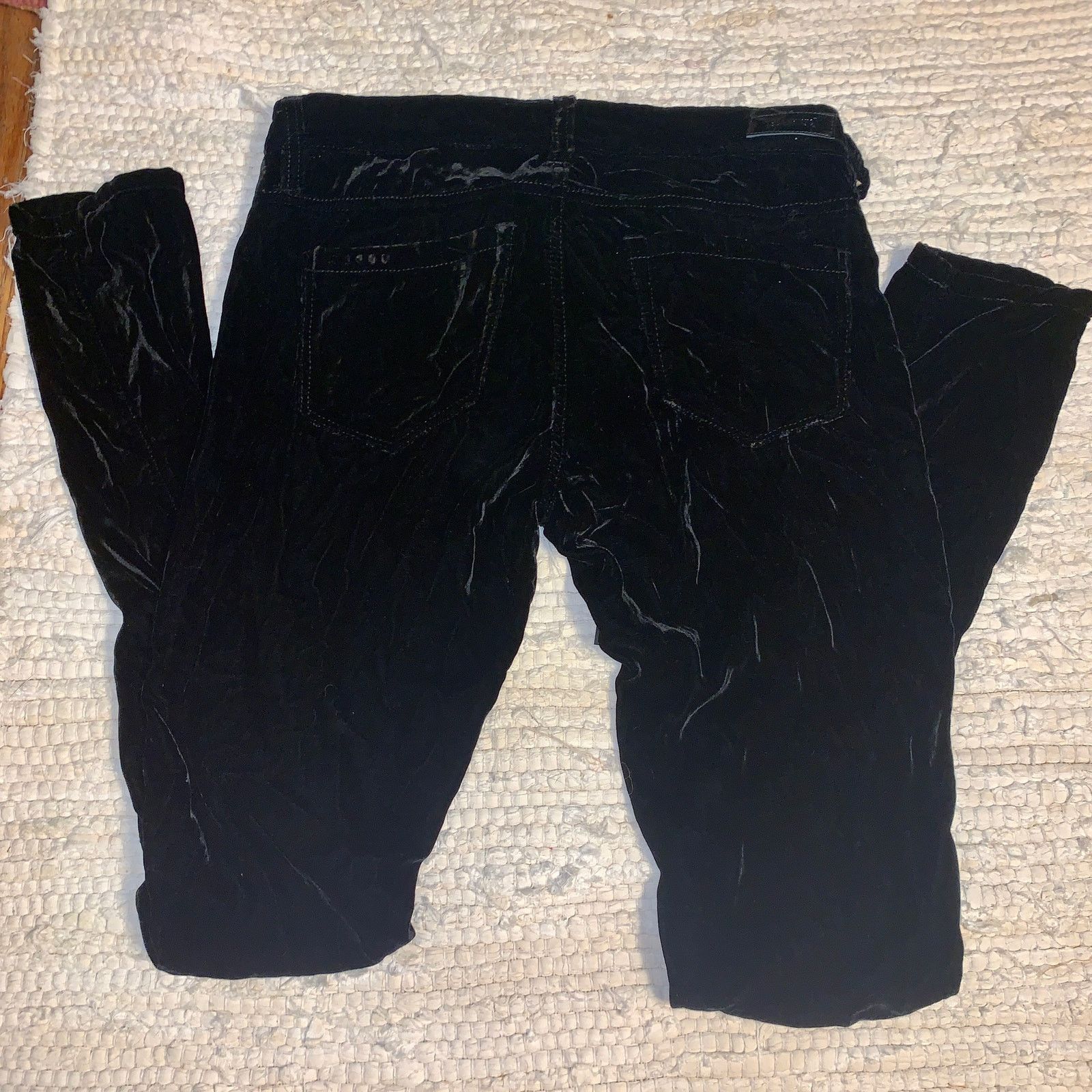 BLANKNYC NWT BLANK NYC BLACK VELVET SKINNY "SPRAY ON" LEGGING JEANS Size 27" / US 4 / IT 40 - 3 Thumbnail