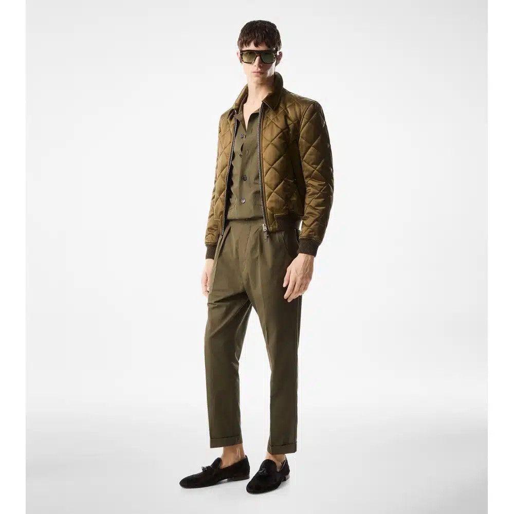 Tom Ford o1loc1c0525 OBQ001 Quilted Satin Raglan Blouson Jacket Size US M / EU 48-50 / 2 - 3 Thumbnail