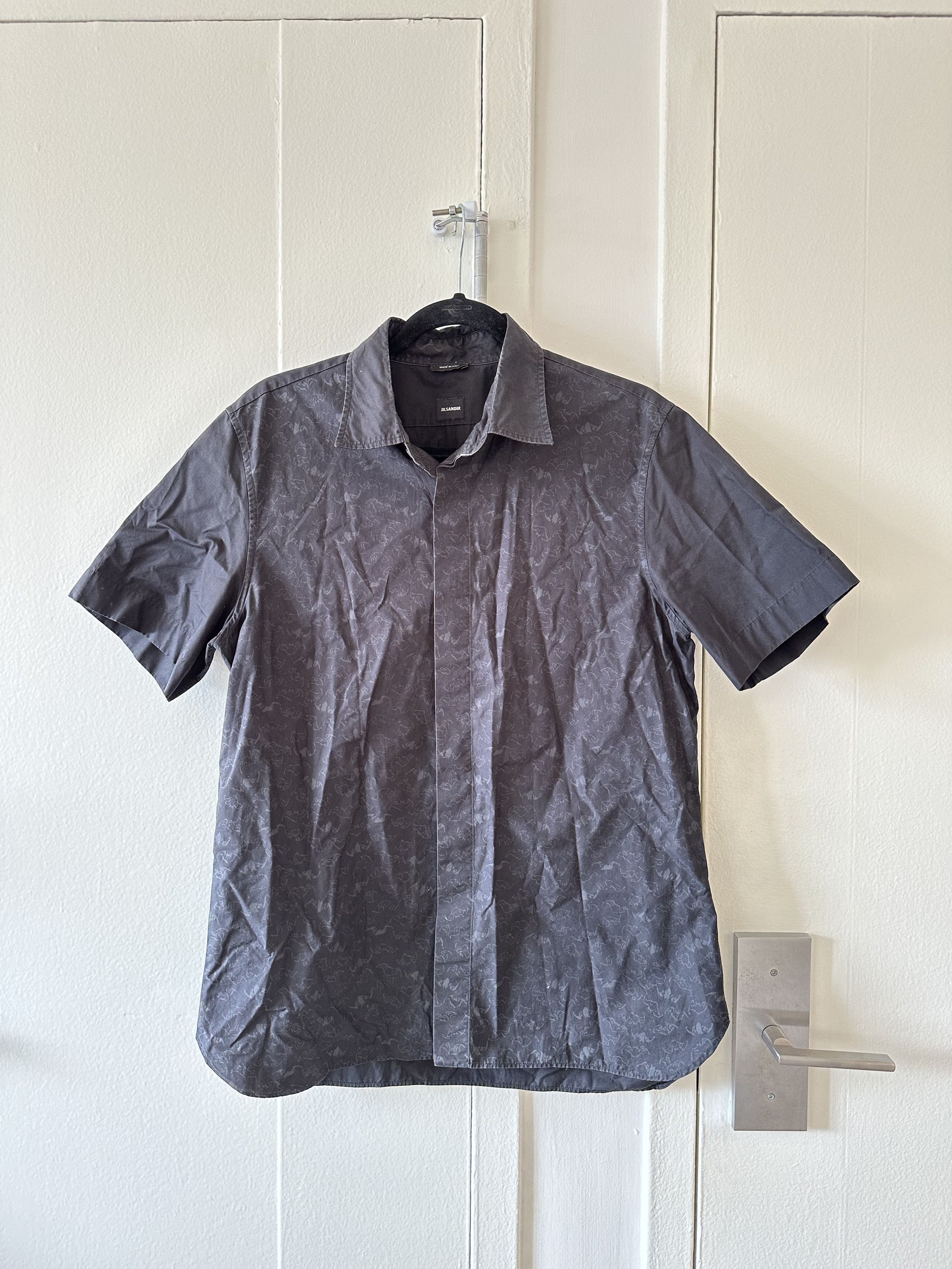 Jil Sander Jil Sander Tonal Floral Short Sleeve Button Up Shirt Size US M / EU 48-50 / 2 - 1 Thumbnail