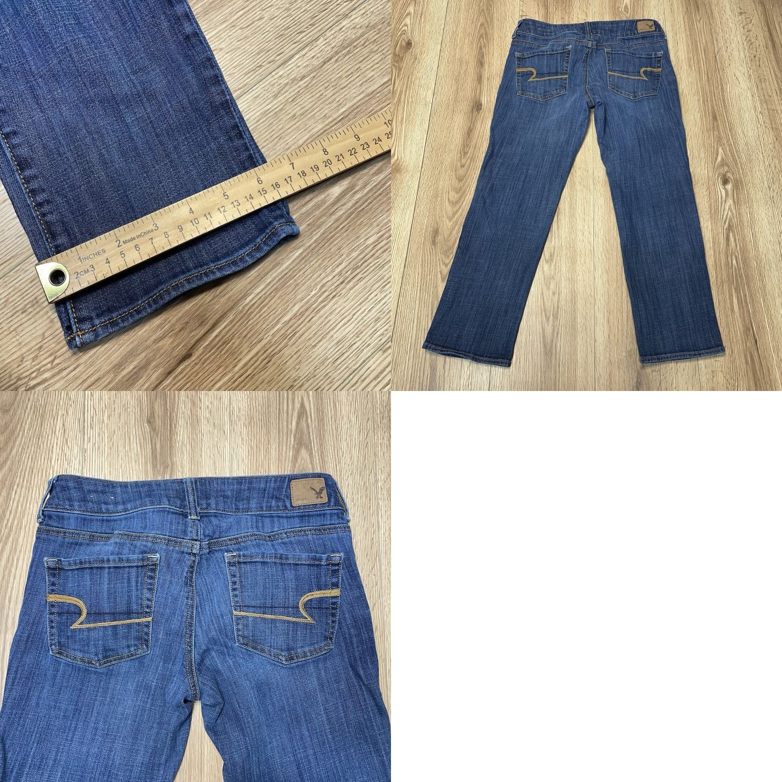 American Eagle Outfitters AMERICAN EAGLE Artist Crop Jeans Size 6 Women Stretch Blue Size ONE SIZE - 8 Thumbnail