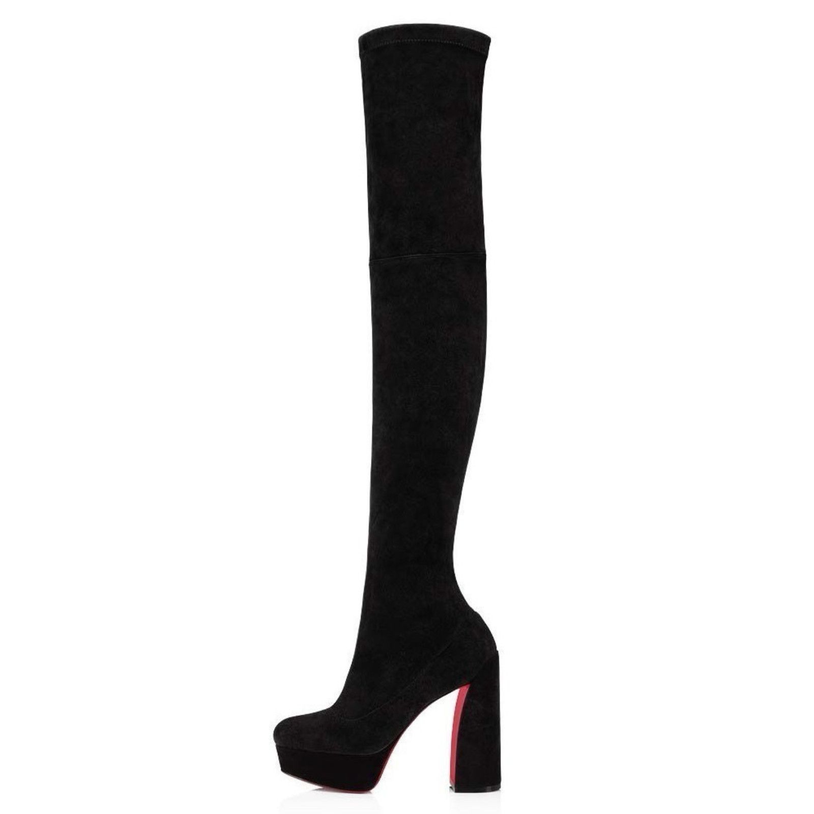 Christian Louboutin Christian Louboutin Movida Alta Botta 130 Black Suede Size US 11 / IT 41 - 5 Thumbnail