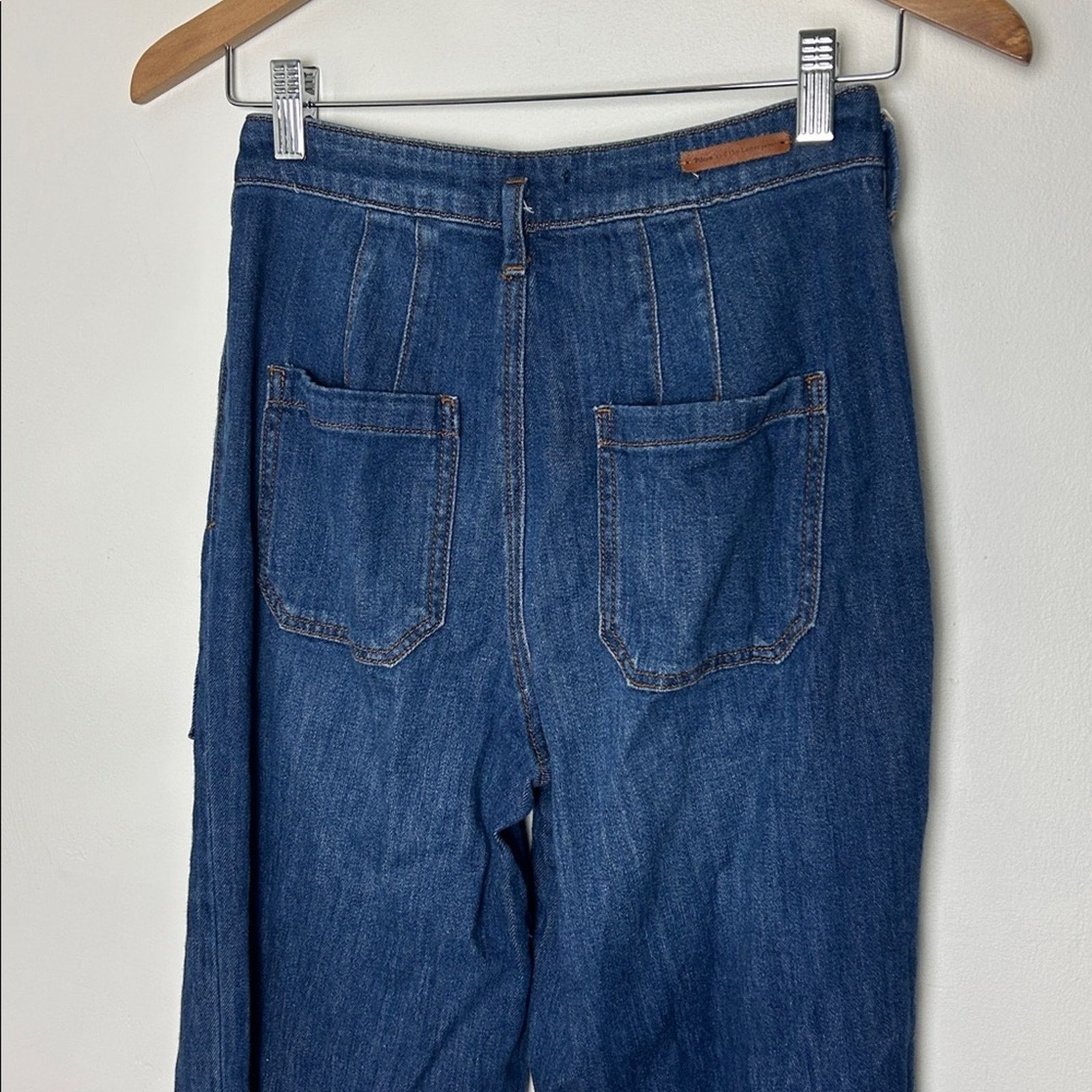 Anthropologie Anthropologie Pilcro & The Letterpress Wide Leg Snap Jeans Size 25" / US 0 / IT 36 - 4 Thumbnail