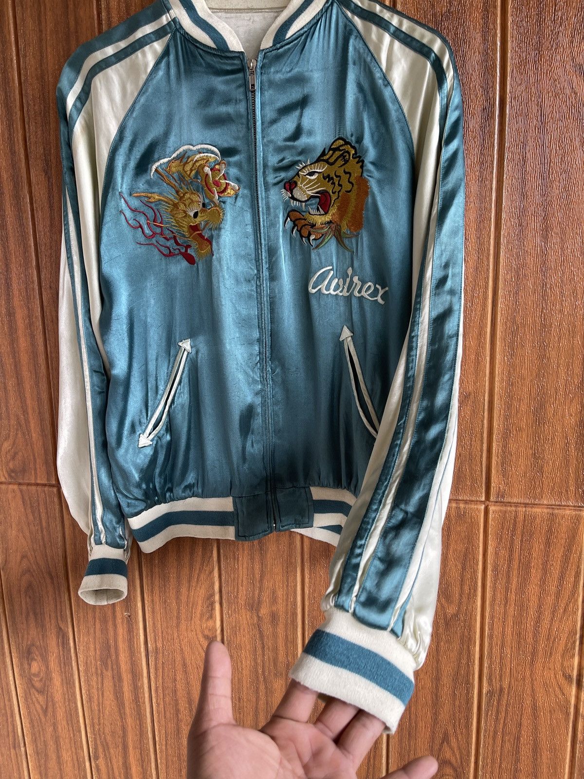 Avirex Rare🔥Vtg AVIREX x SUKAJAN JAPAN Satin Rayon Jacket Size US M / EU 48-50 / 2 - 7 Thumbnail