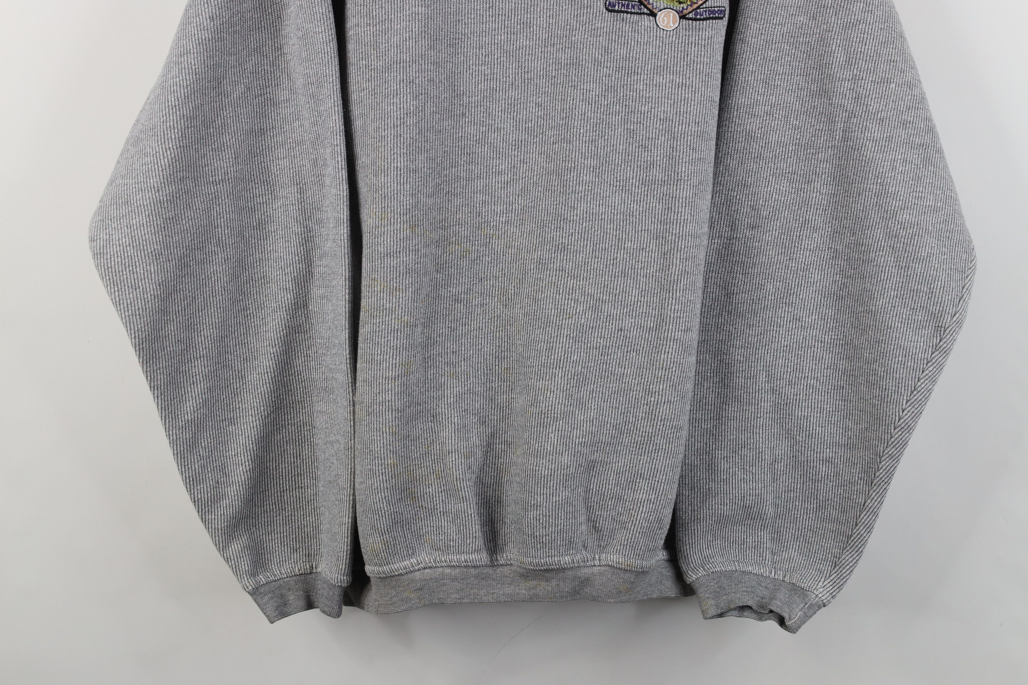 Vintage Vintage 90s Streetwear Striped Deer Buck Sweatshirt USA Size US L / EU 52-54 / 3 - 3 Thumbnail