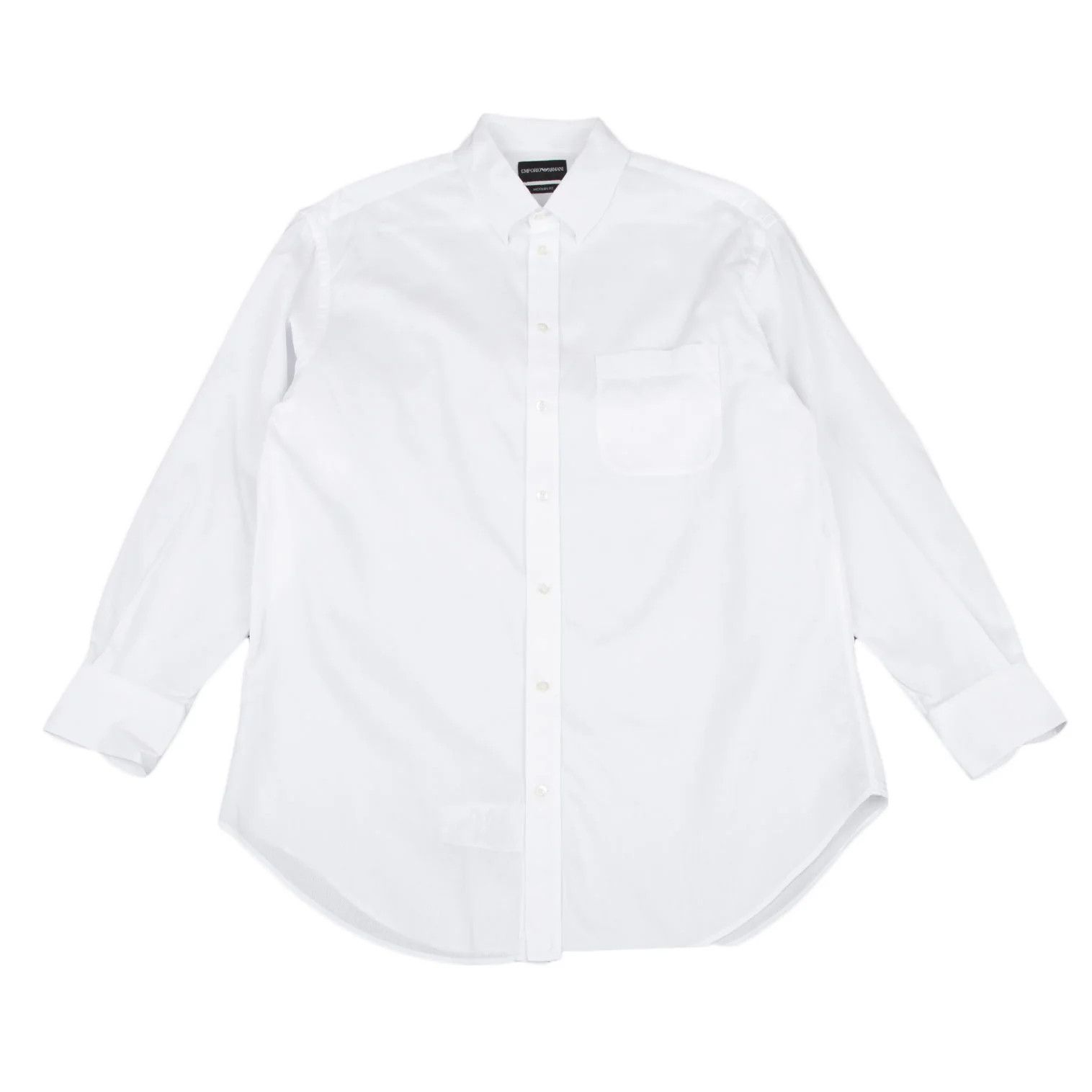 Emporio Armani Cotton Dobby Button-Down Shirt in White, Size 42 Size US XS / EU 42 / 0 - 1 Thumbnail