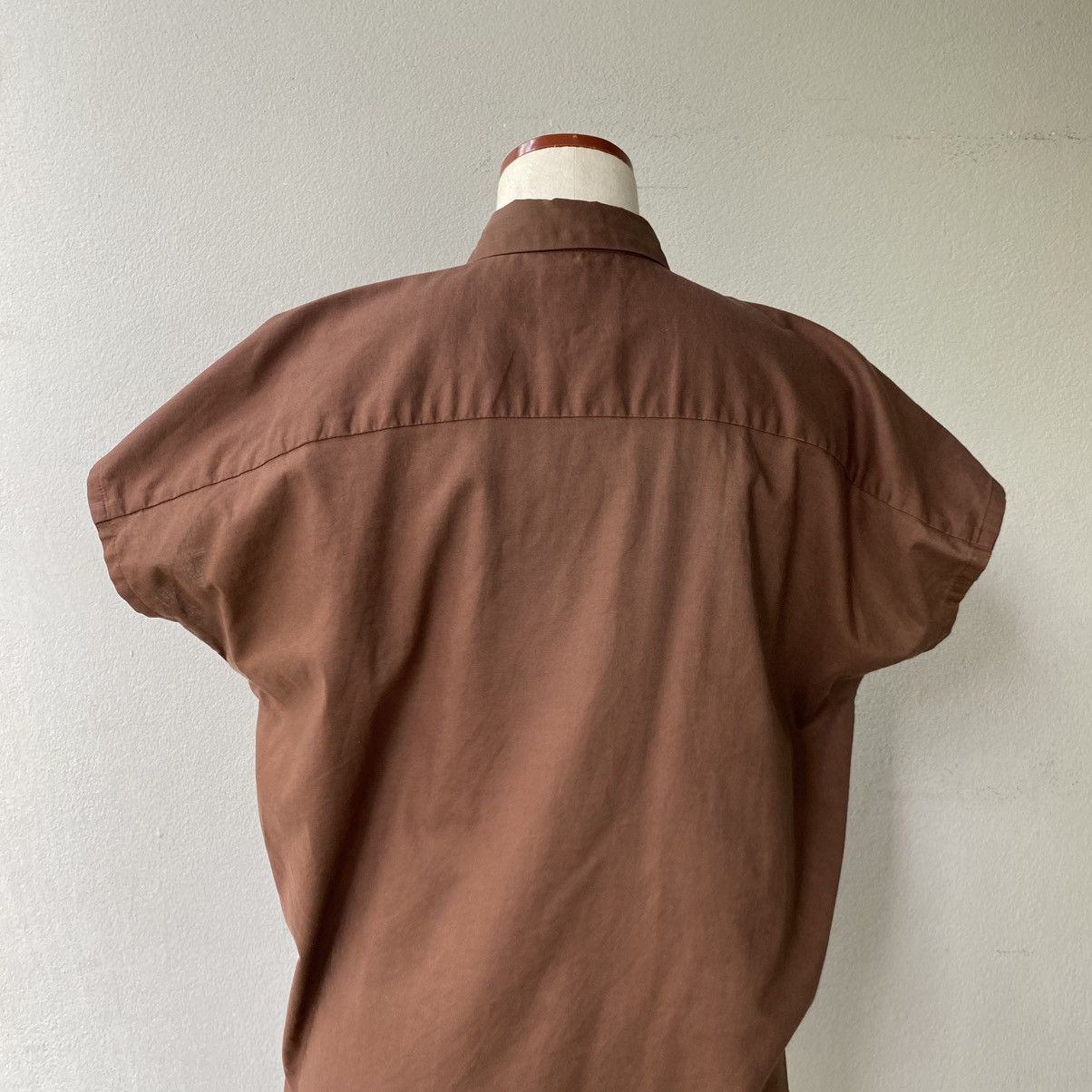 Norma Kamali Norma Kamali Brown Cap Sleeve Shirt Size M / US 6-8 / IT 42-44 - 19 Thumbnail