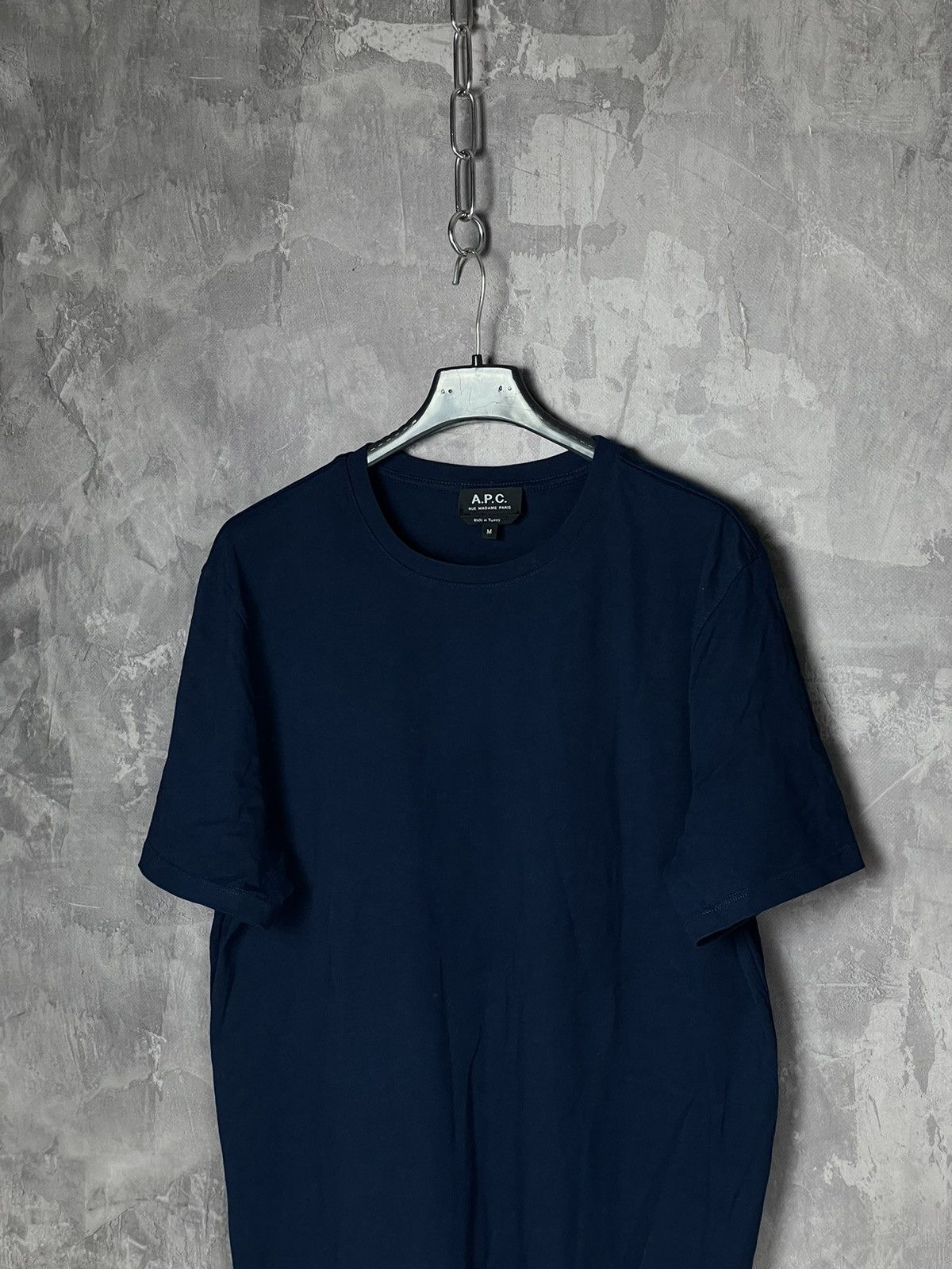 A.P.C. × Designer A.P.C. Basic Navy Cotton t-shirt quality designer Size US M / EU 48-50 / 2 - 7 Thumbnail