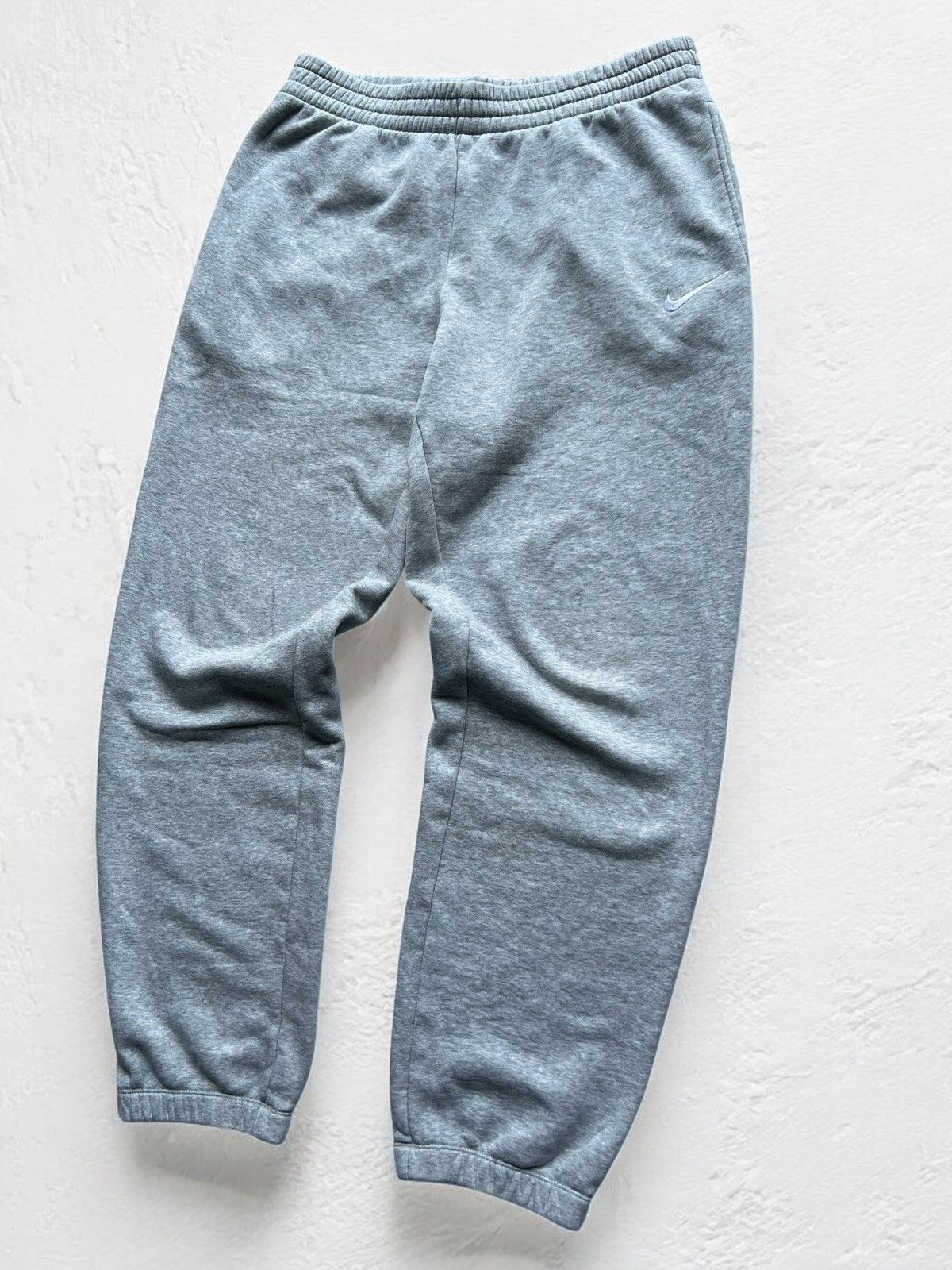 Nike × Vintage NIKE GREY SWEATPANTS HEAVY COTTON TRACK PANTS VINTAGE WIDE Size US 34 / EU 50 - 2 Thumbnail
