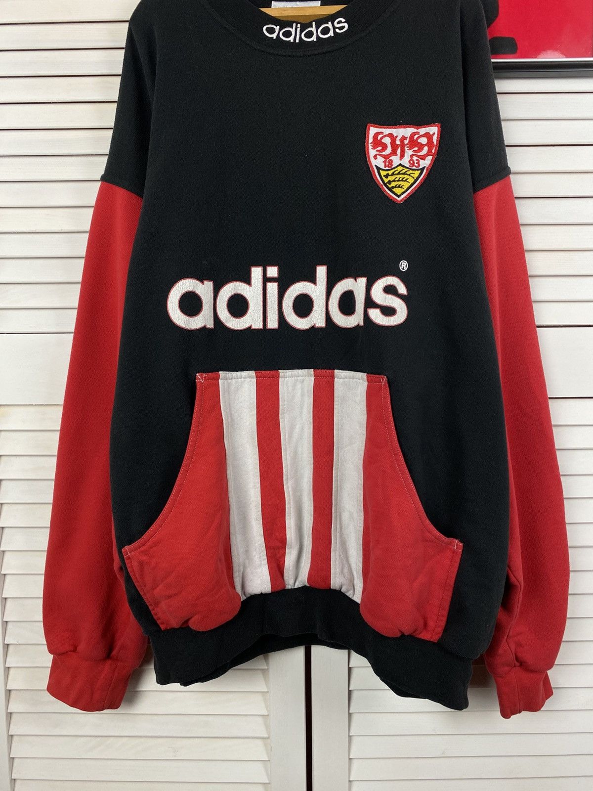 Adidas Vintage 90s Adidas VfB Stuttgart Trefoil Sweatshirt L Bundle Size US XL / EU 56 / 4 - 4 Thumbnail