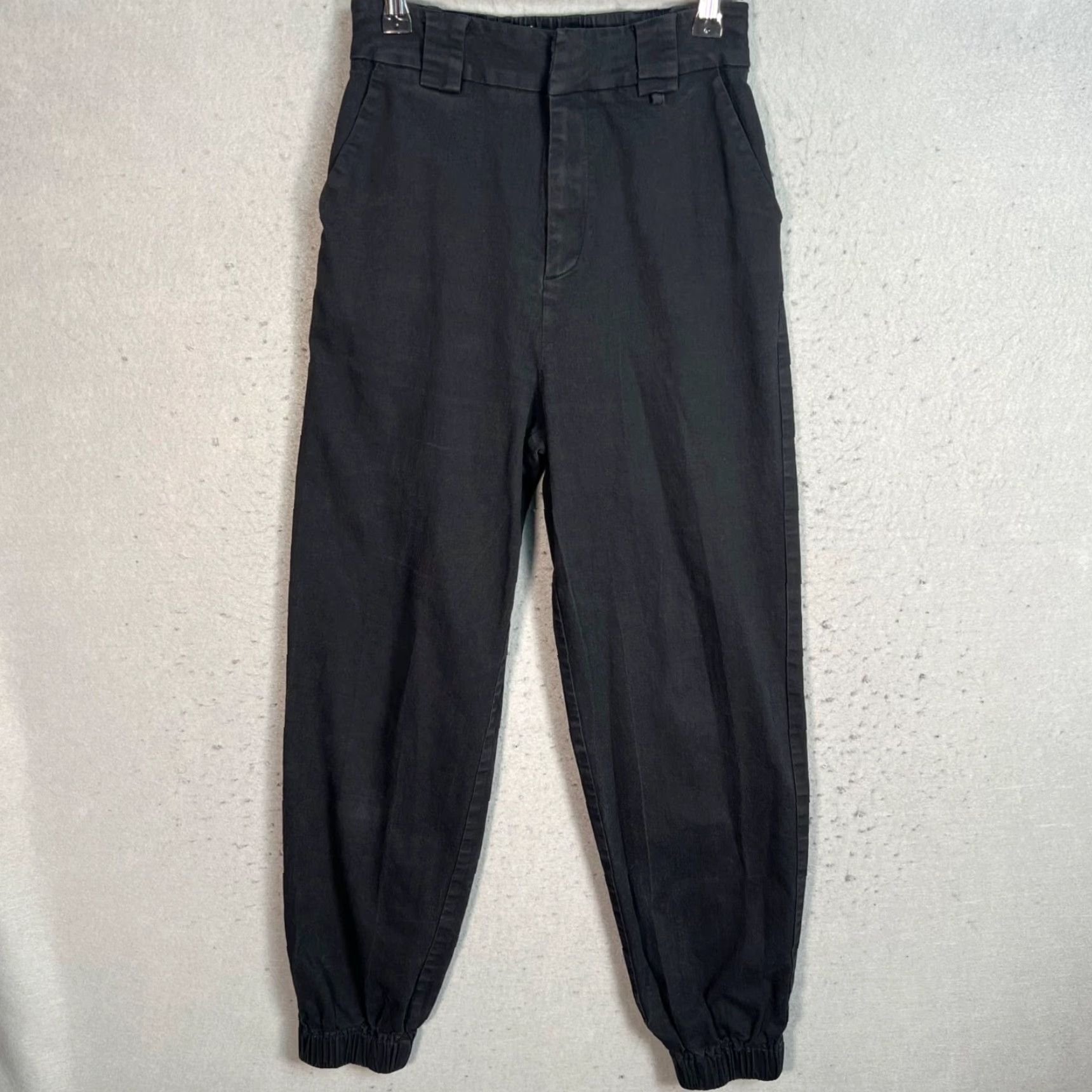 I.AM.GIA I.AM.GIA Womens Black Tapered Leg Elastic Waist Jogger Pants Size 24 Size 42" / US 20 - 2 Thumbnail