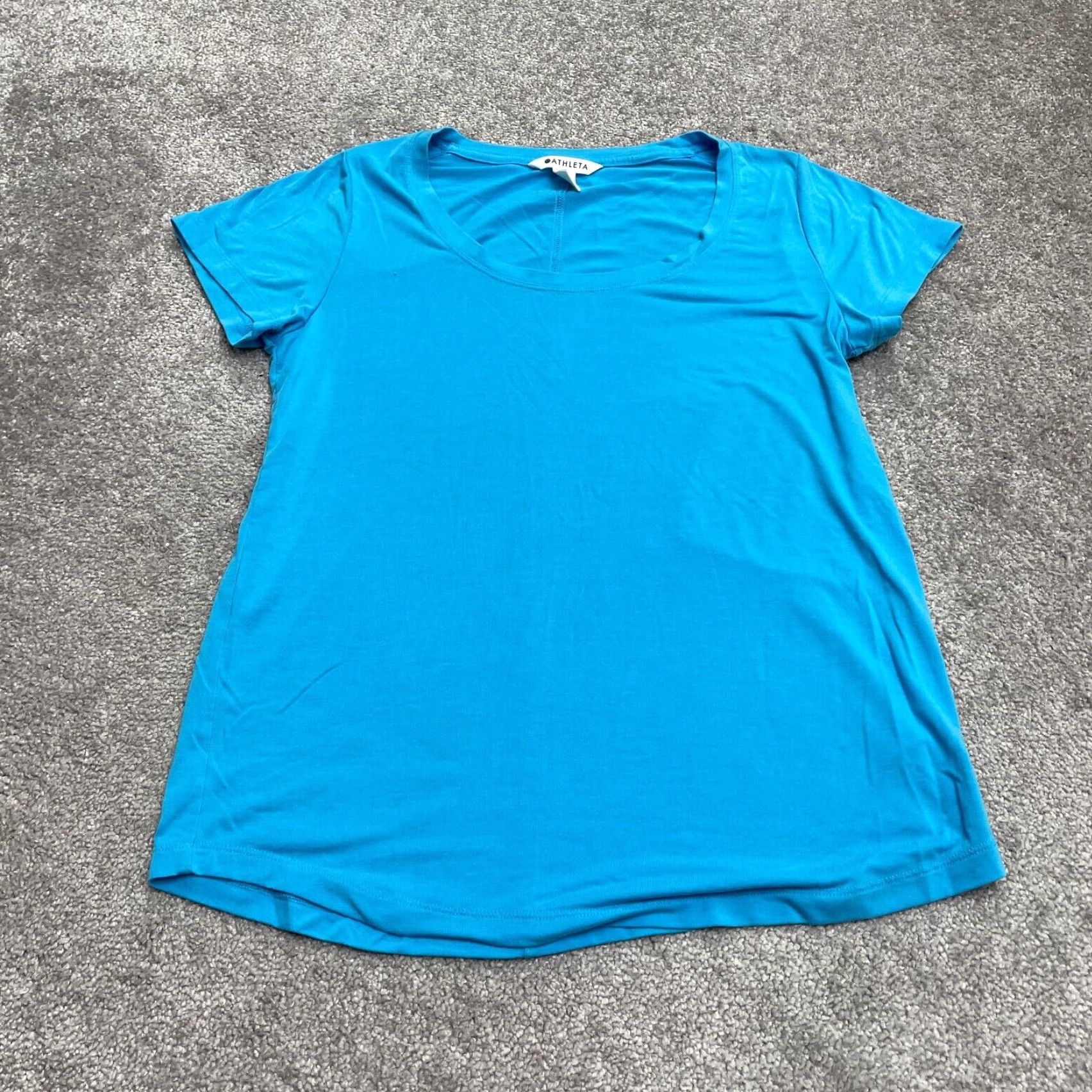 Athleta Athleta T-Shirt Womens XS Blue Short Sleeve Scoop Neck Casual Top Size XS / US 0-2 / IT 36-38 - 2 Thumbnail