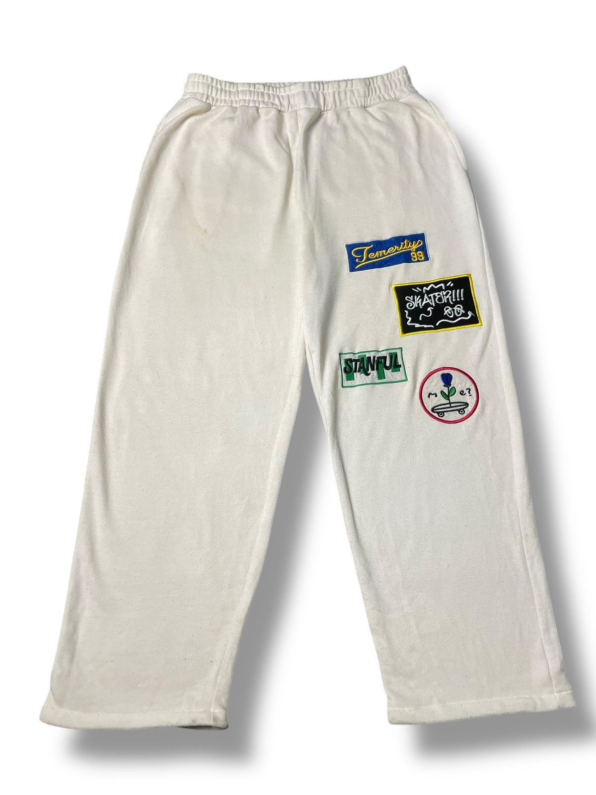 Japanese Brand × Vintage BENO Japanese Brand Random Patches Sweatpants (86) Size US 30 / EU 46 - 1 Thumbnail
