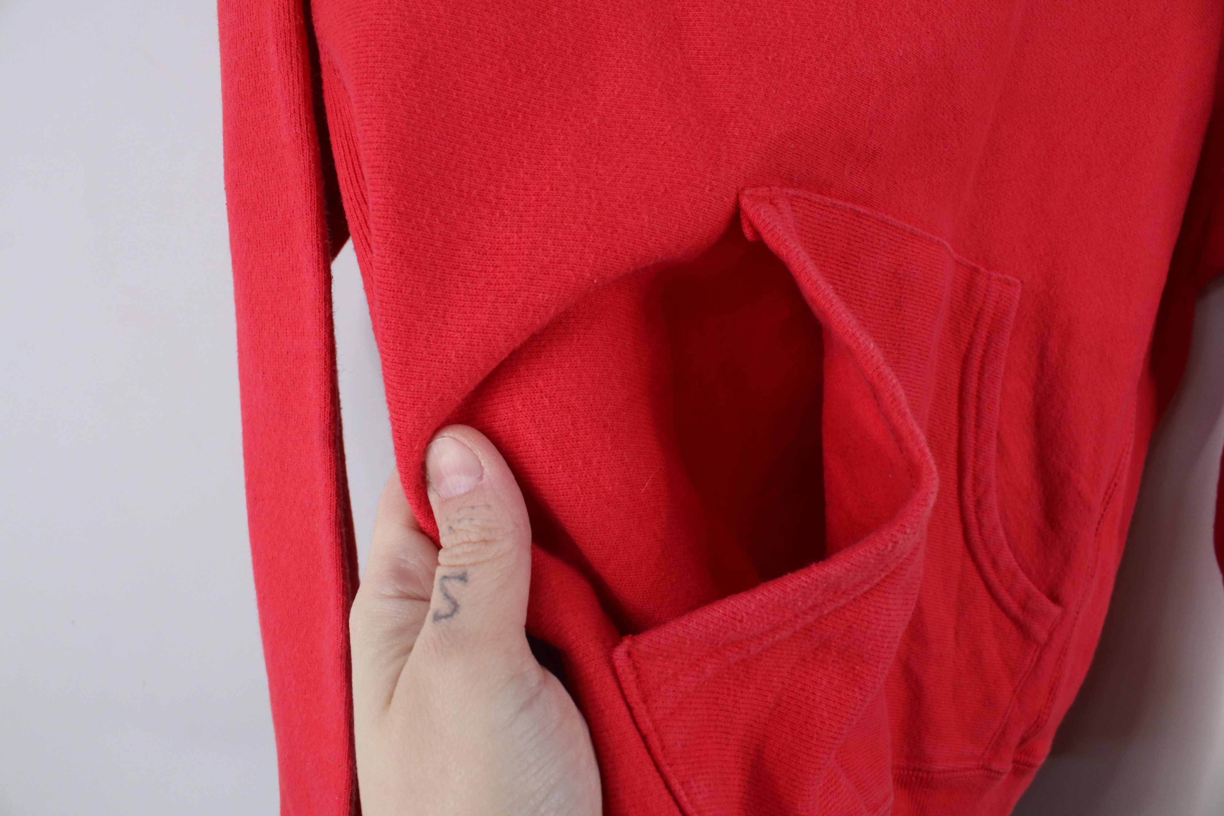 Champion × Vintage Vintage Y2K Champion Reverse Weave Hoodie Sweatshirt Red Size S / US 4 / IT 40 - 9 Thumbnail