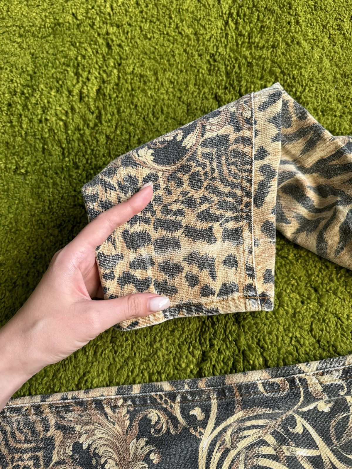 Just Cavalli × Roberto Cavalli Roberto Cavalli 90s archive golden chains leopard Jeans Size 25" / US 0 / IT 36 - 3 Thumbnail