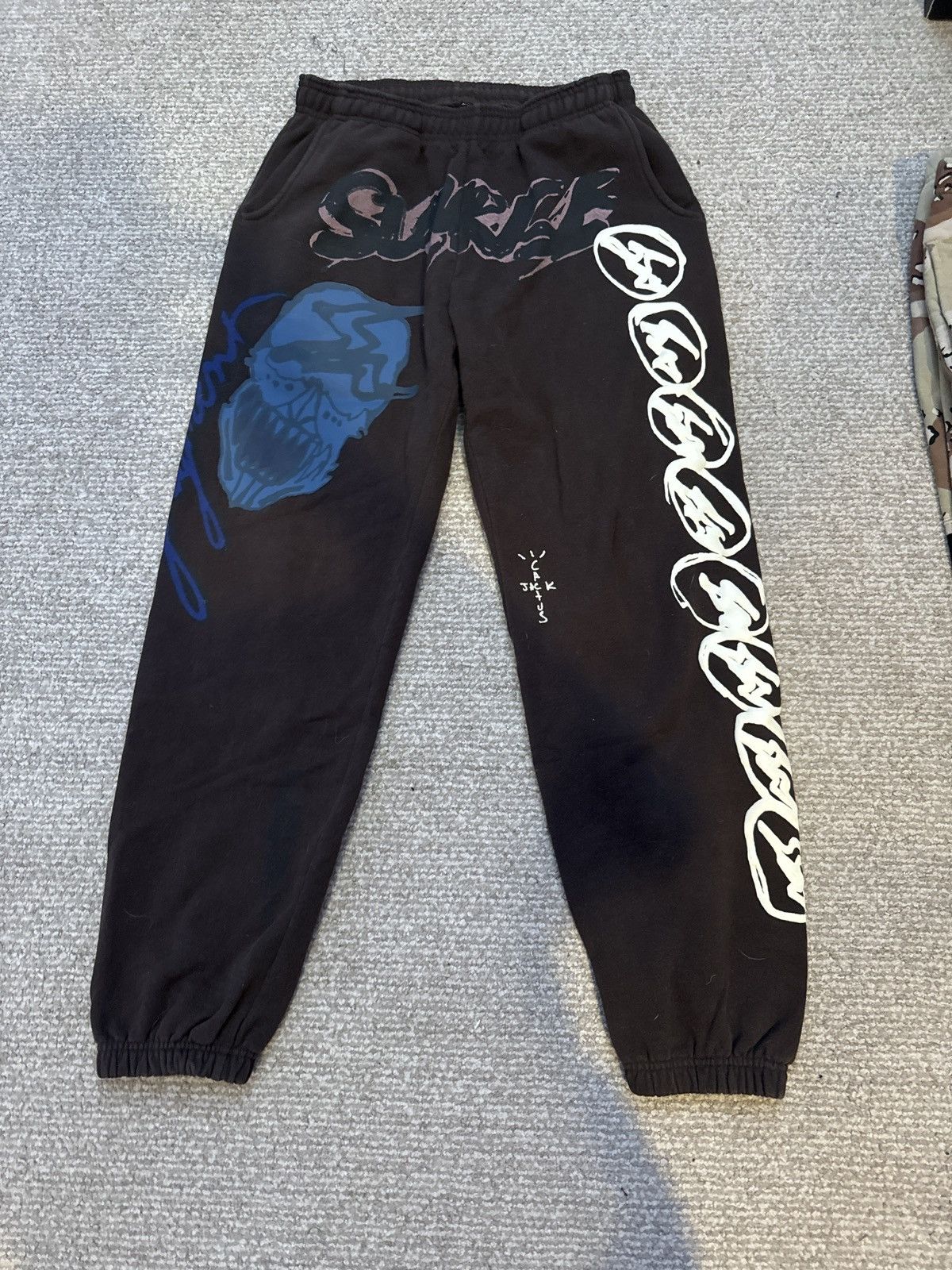 image of Travis Scott Cactus Jack For Fragment Sunrise Sweatpants M in Brown, Men's (Size 30)