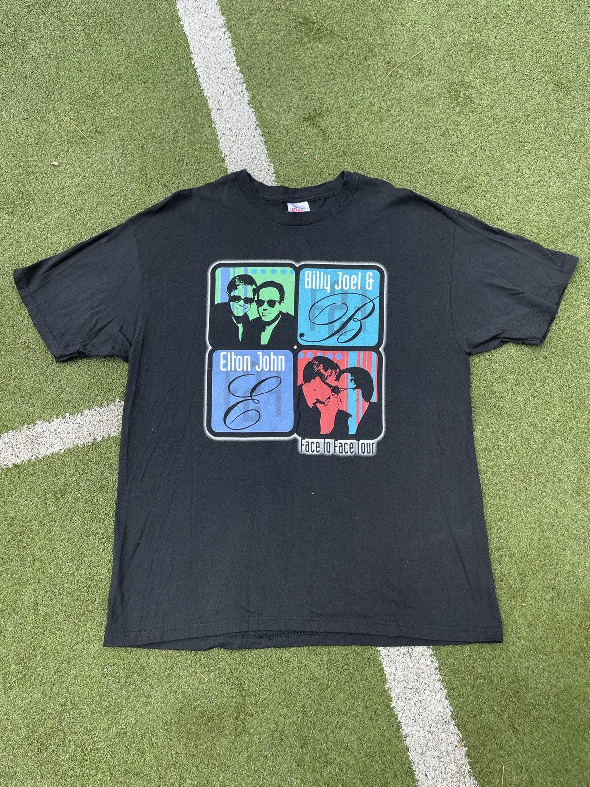 Band Tees × Rap Tees × Vintage 2001 Billy Joel Elton John Face 2 Face Tour T-Shirt Size US XL / EU 56 / 4 - 1 Thumbnail