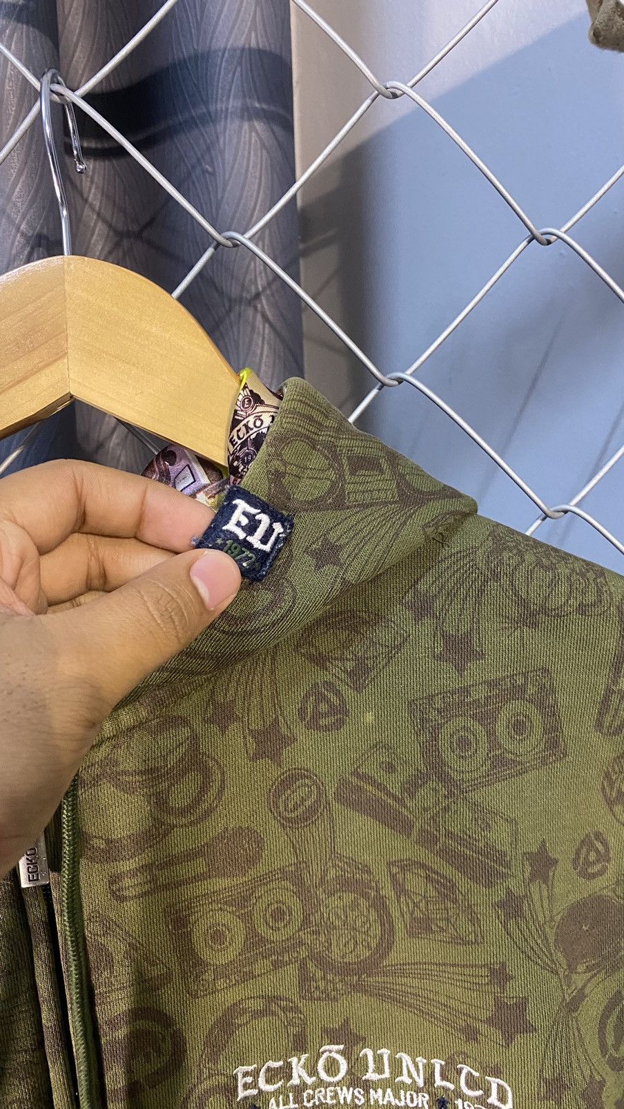 Ecko Unltd. VINTAGE y2k ECKO UNLTD HOODIE REVERSIBLE AOP MEDIUM Size US M / EU 48-50 / 2 - 12 Thumbnail