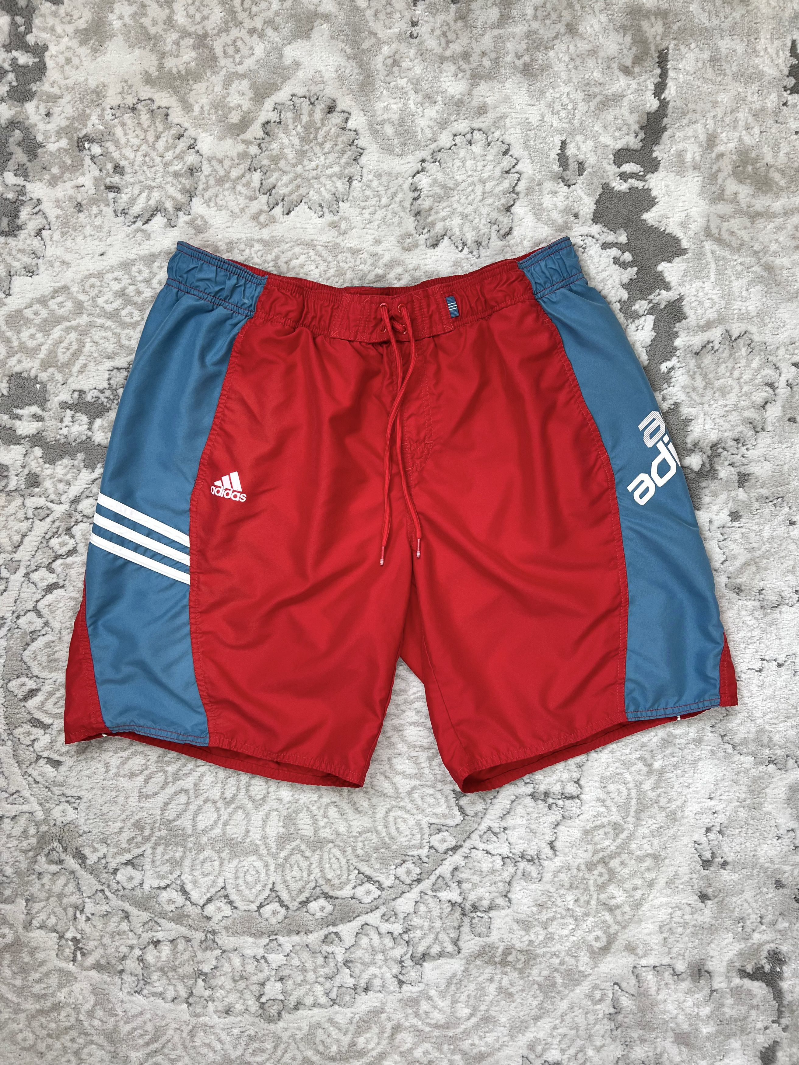 Adidas Adidas Retro Style Swim/Sport Shorts Red/Blue Size XL Size US 38 / EU 54 - 1 Thumbnail