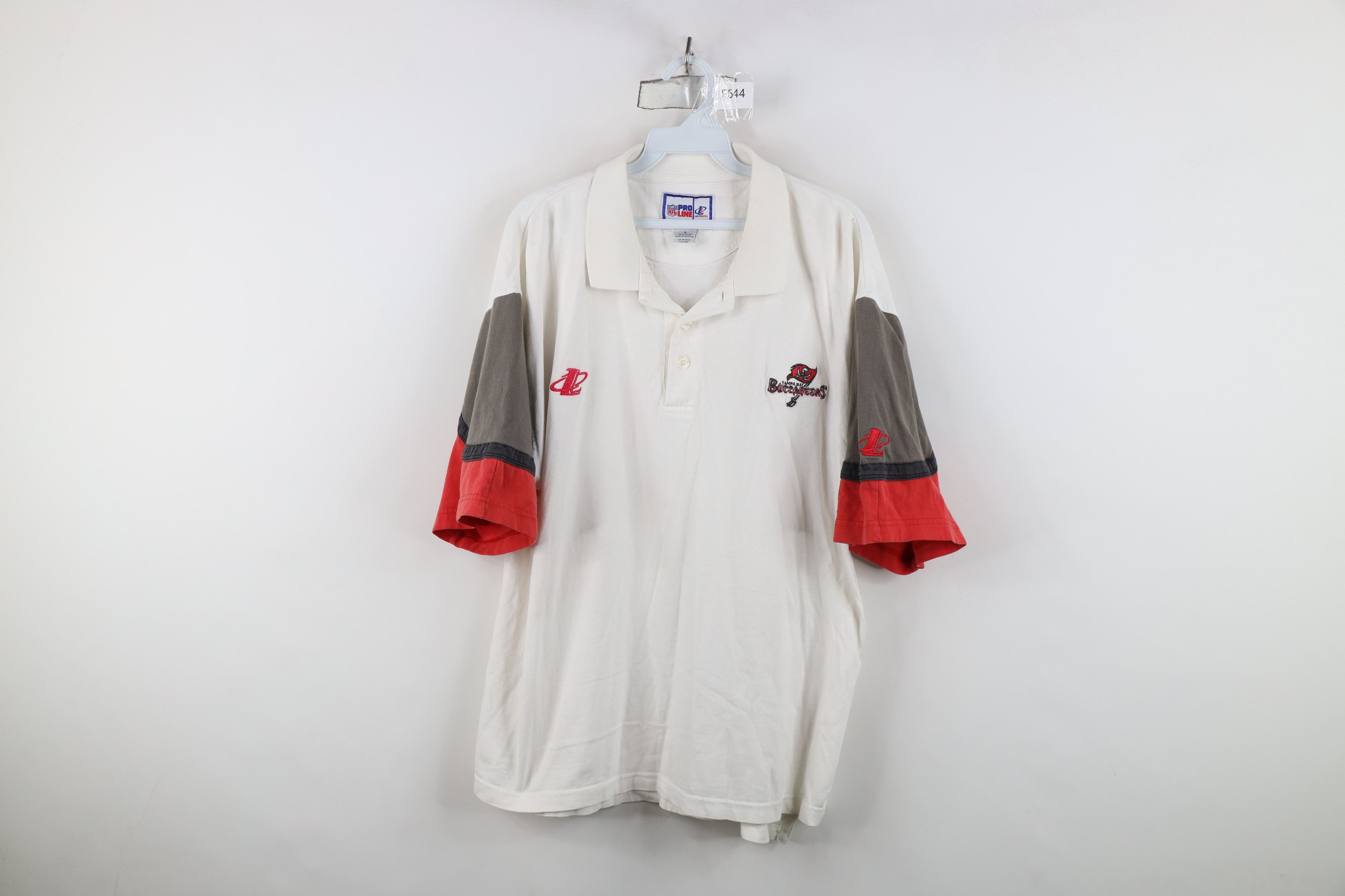 Vintage Vintage 90s Tampa Bay Buccaneers Football Golf Polo Shirt Size US L / EU 52-54 / 3 - 1 Thumbnail