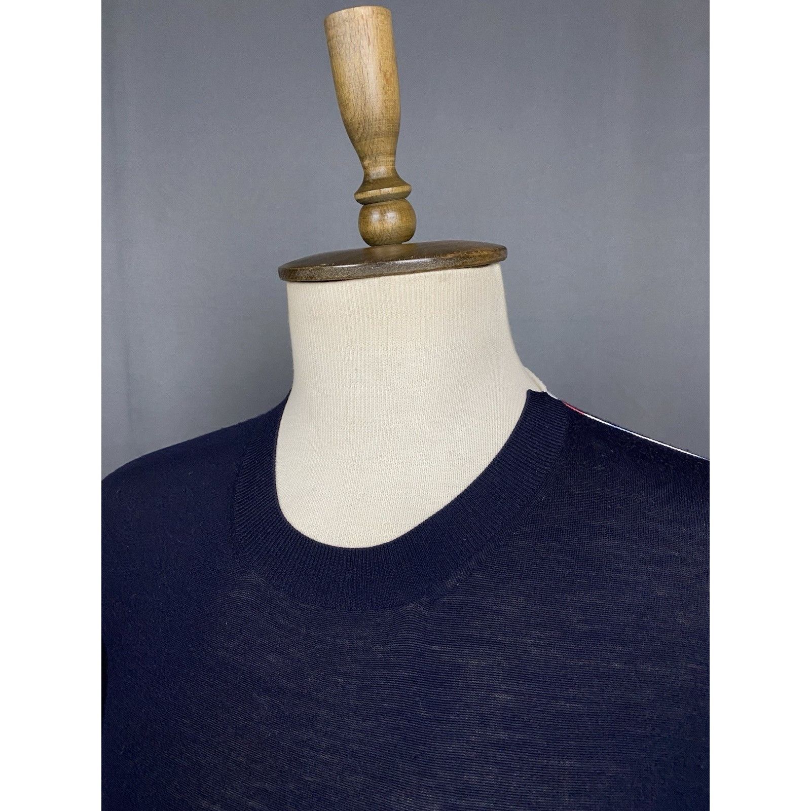 Celine Celine Men's Blue Crewneck Wool Knitted Sweater Size S-M Size US S / EU 44-46 / 1 - 5 Thumbnail