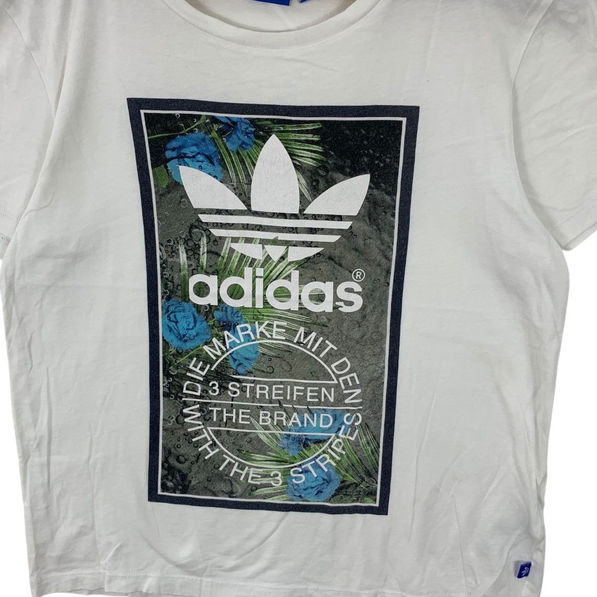 Adidas ADIDAS ORIGINALS 3 STRIPES Box Logo Cropped Top Tee Shirt Size S / US 4 / IT 40 - 3 Thumbnail