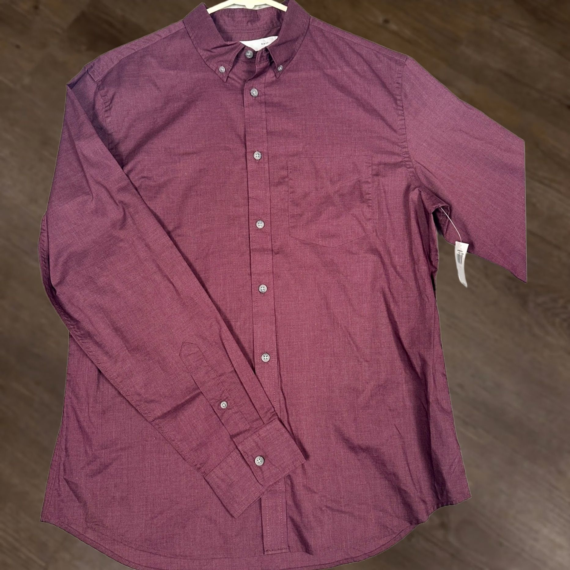 Old Navy Old Navy Shirt Mens Large Maroon Slim Fit Button Down Long Sleeve Casual Size US L / EU 52-54 / 3 - 1 Thumbnail