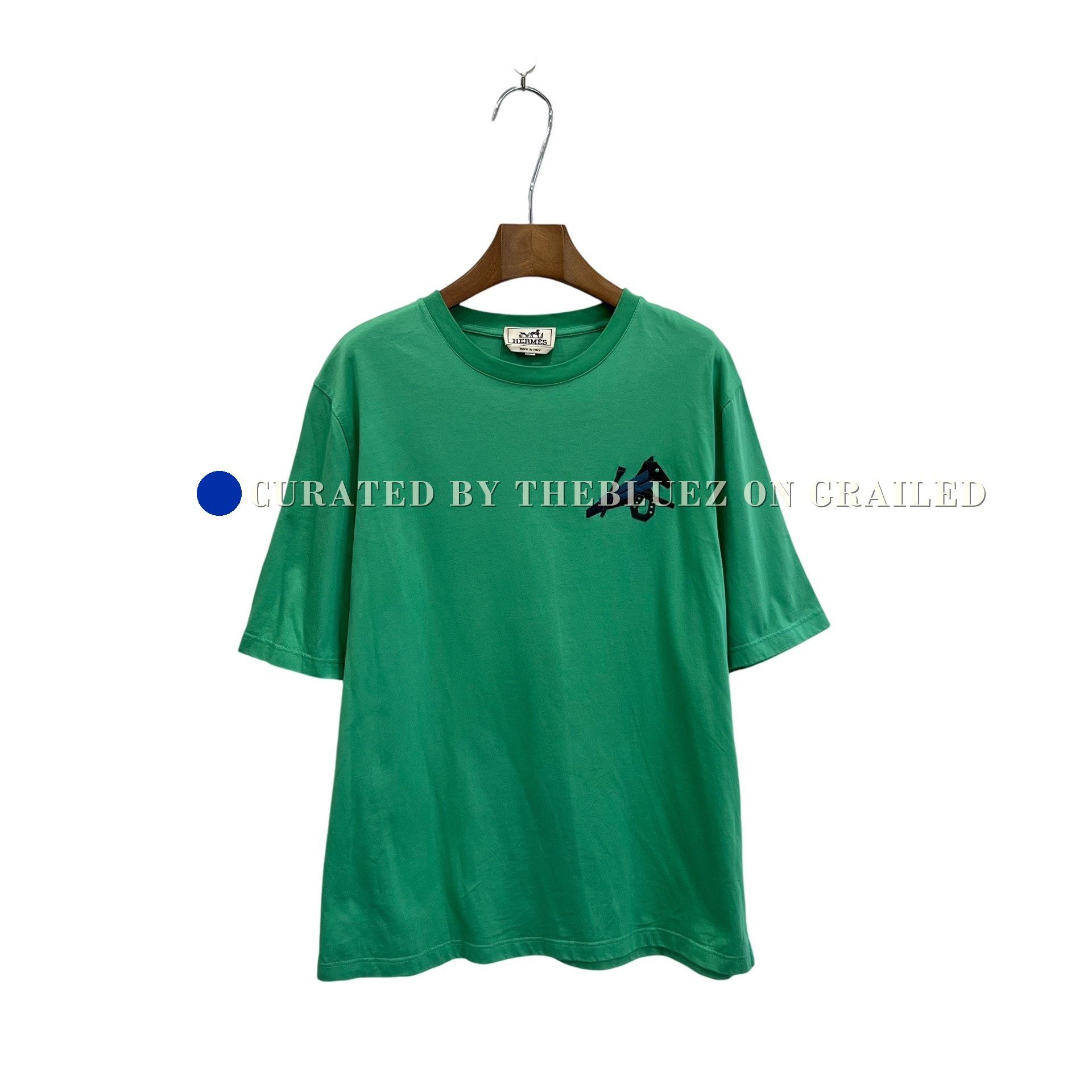 Hermes Hermes Green Pony Patchwork Short-Sleeve Size US M / EU 48-50 / 2 - 1 Thumbnail