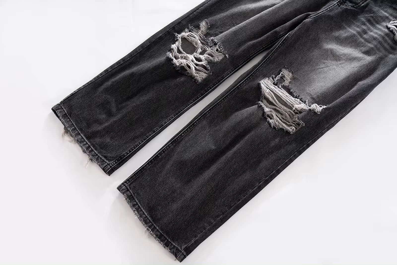 Jean Oversized Distressed Ripped Baggy Jeans Size US 30 / EU 46 - 9 Thumbnail