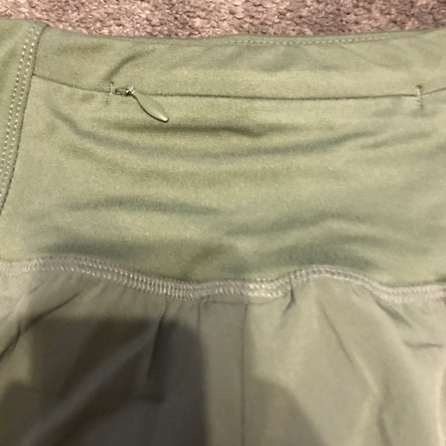 Vintage Zenana High Waisted Fun Fall Shorts Back Pocket Olive Green L Womens Green Linen Pockets Fall"} Size 36" / US 14 / IT 50 - 3 Thumbnail