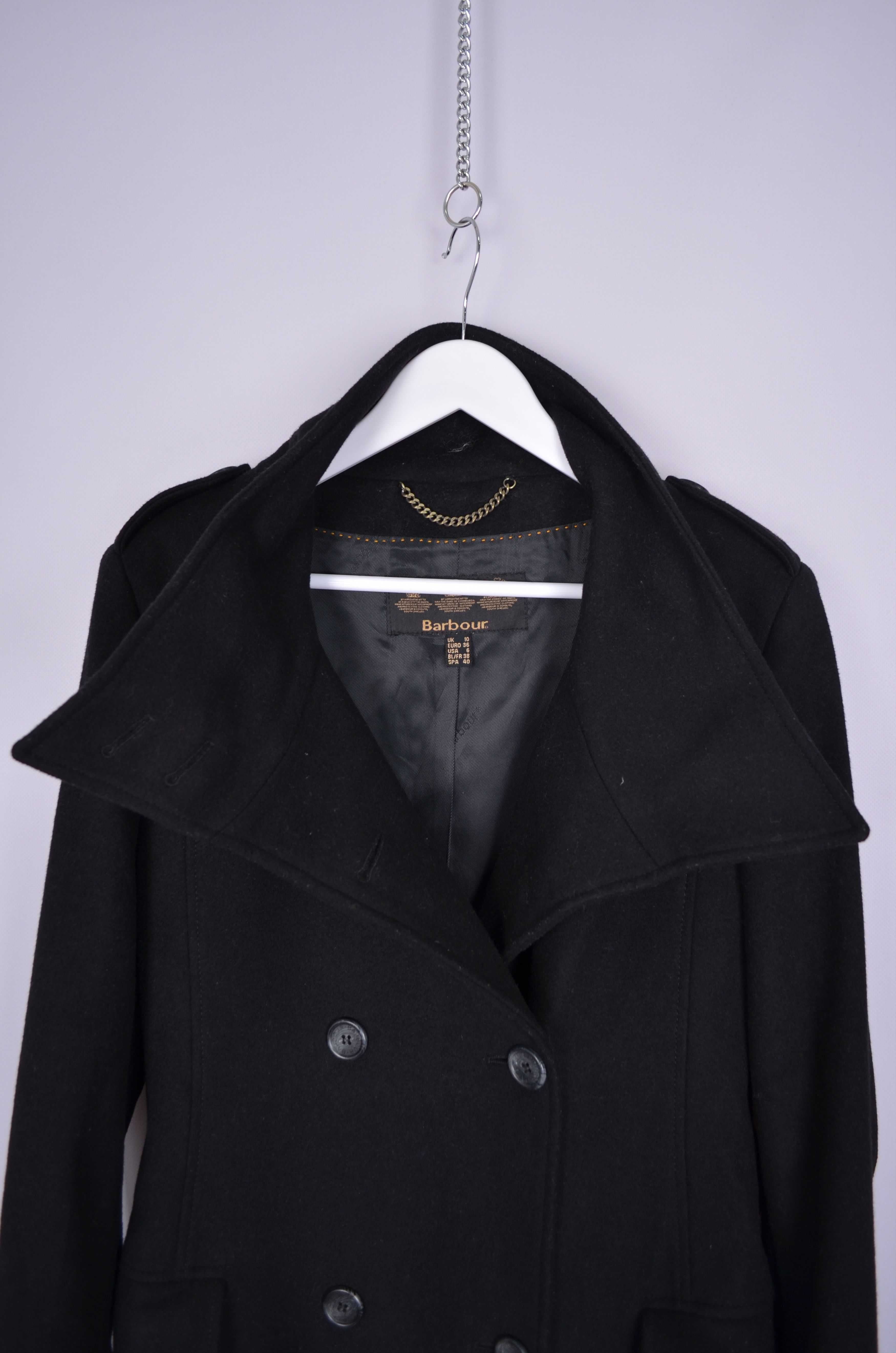 Barbour × Designer Barbour Madge Coat Jacket Wool and Cashmere UK10 US6 NO BELT Size M / US 6-8 / IT 42-44 - 9 Thumbnail