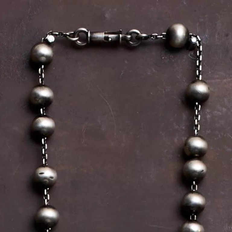 Werkstatt Munchen Werkstatt Munchen M3857 Antique Silver Pearl Necklace Size ONE SIZE - 2 Thumbnail