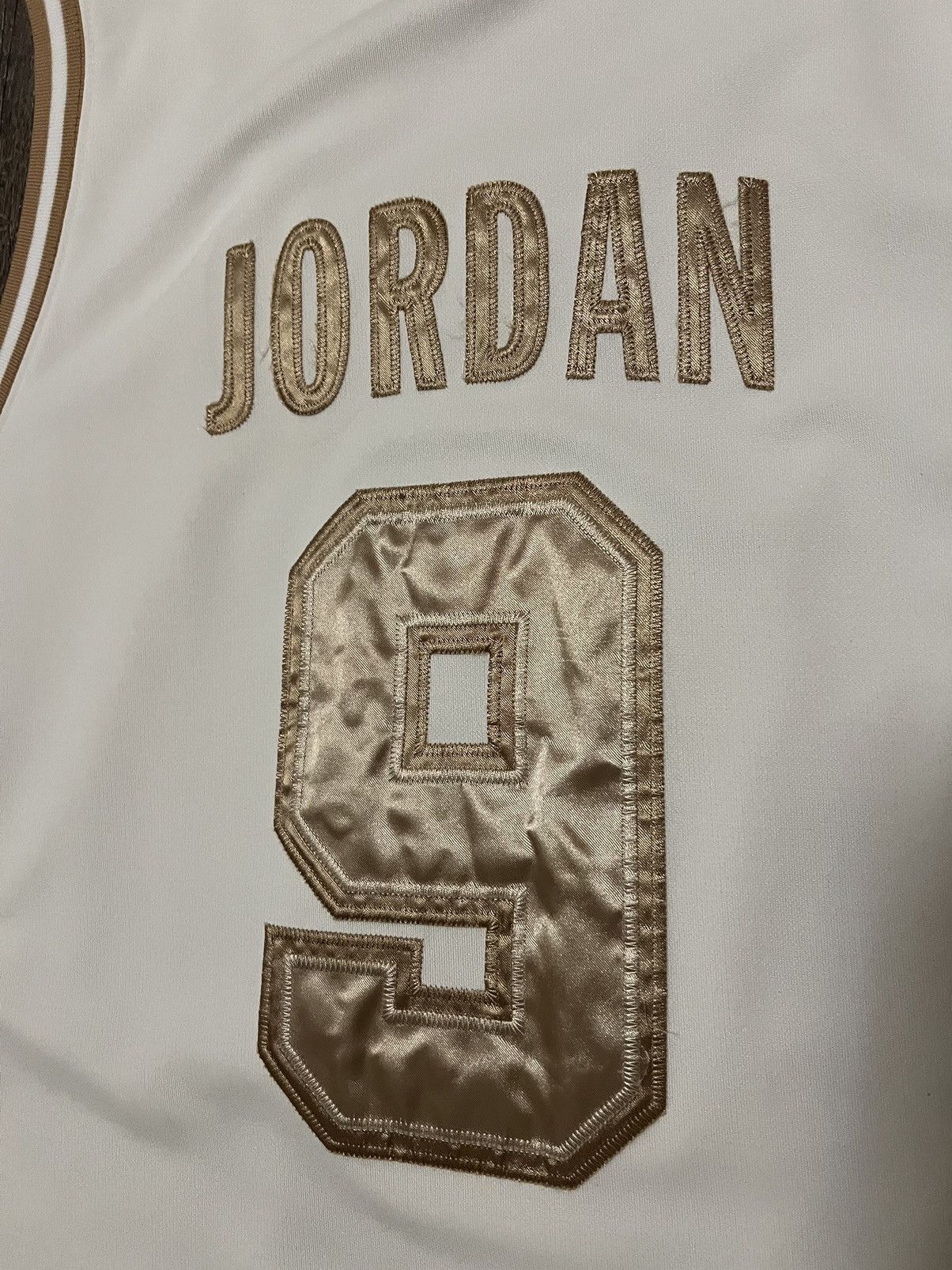 Jordan Brand × Nike × Vintage Vintage Nike Michael Jordan Dream Team Olympics Gold Jersey Size US XXL / EU 58 / 5 - 6 Thumbnail