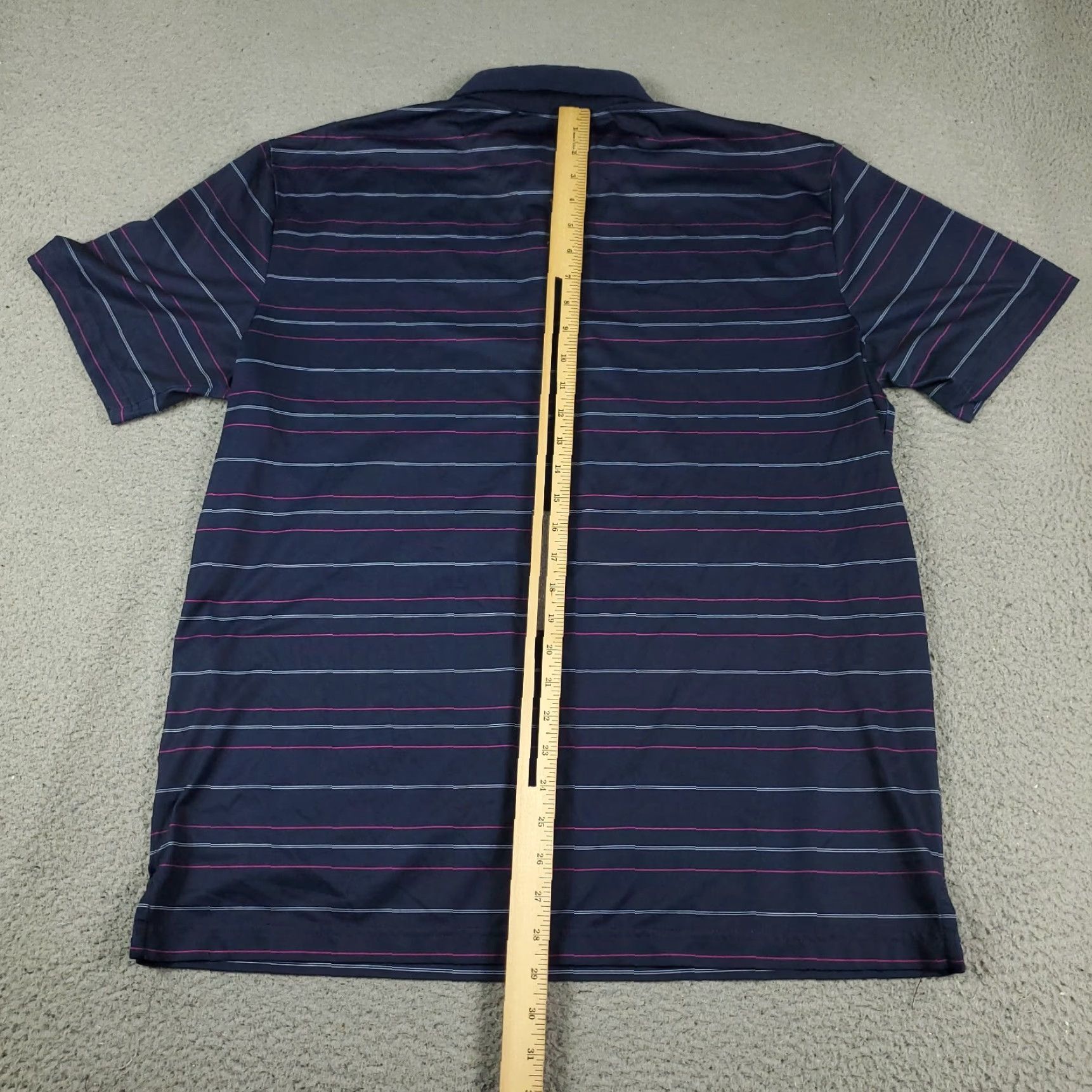 Callaway Callaway Polo Shirt Mens Large Blue Striped Opti Dri Golf Short Sleeve Polo Shirt Size US L / EU 52-54 / 3 - 4 Thumbnail