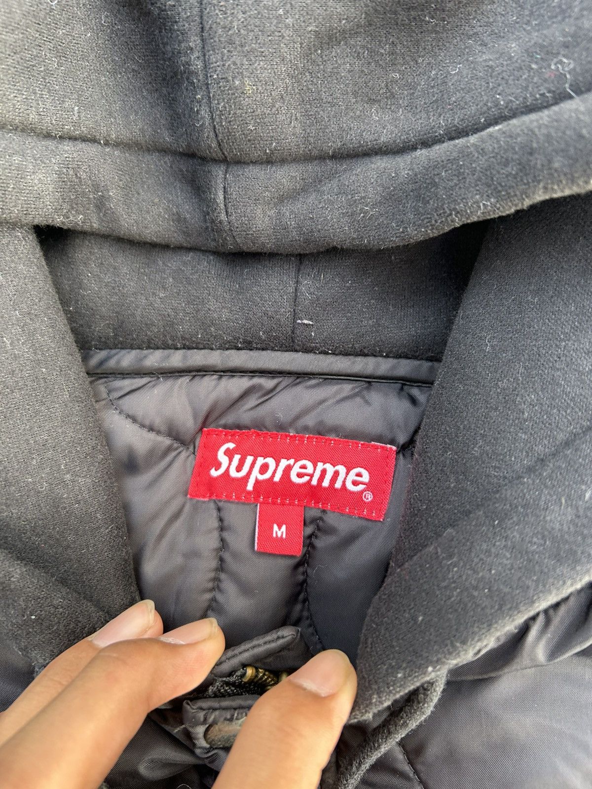 Supreme Supreme FW17 Quilted Liner Pledge Allegiance Hooded Jacket Size US M / EU 48-50 / 2 - 3 Thumbnail
