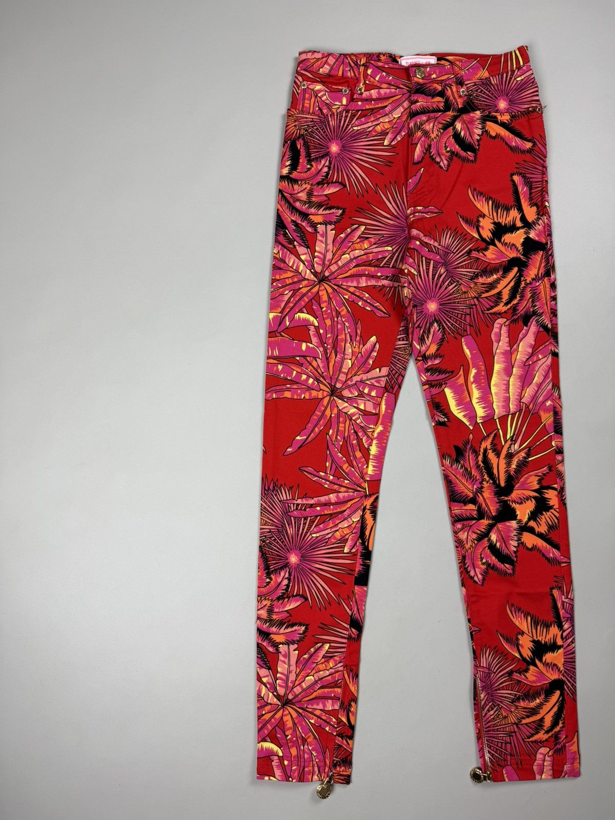 Versace Versace H&M Ladies Floral Pattern Ankle Zip Jeans Pants Size 28" / US 6 / IT 42 - 2 Thumbnail