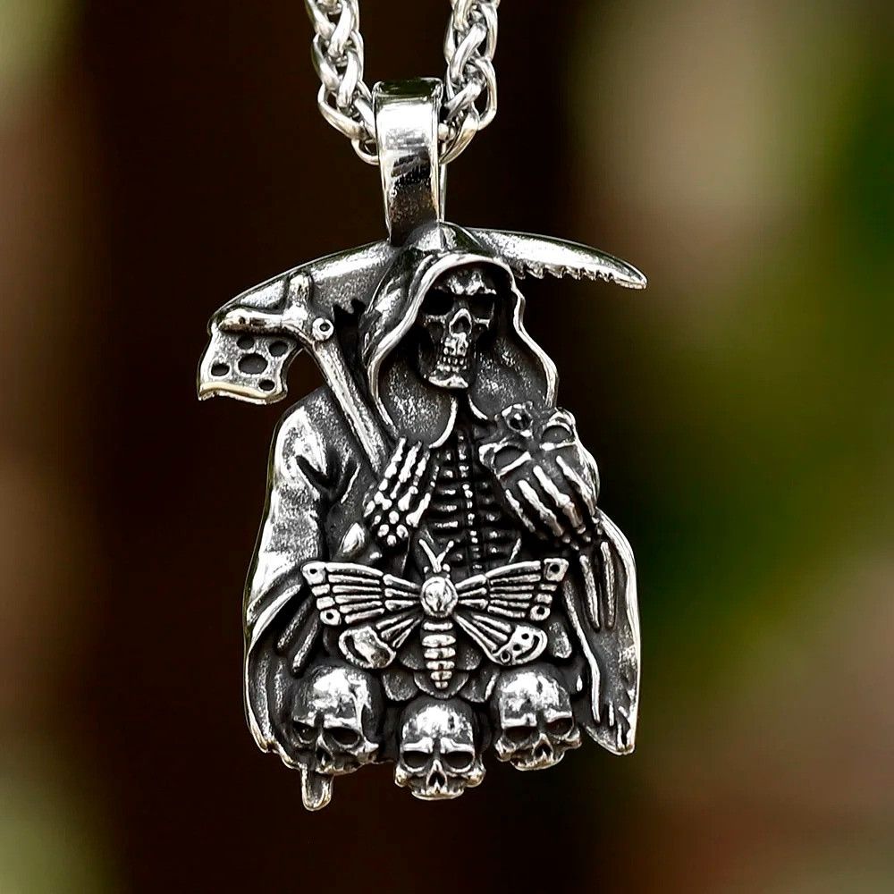 Other Butterfly and Death Pendant Accessories Necklace Gifts Size ONE SIZE - 2 Thumbnail