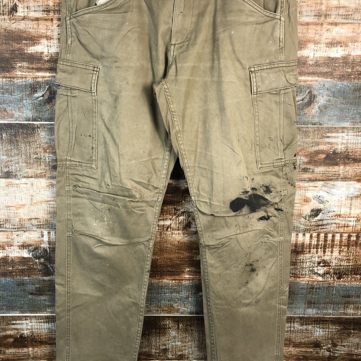 Japanese Brand DL Back Number Brown Cargo Multpocket Pants #C120 Size US 32 / EU 48 - 5 Thumbnail