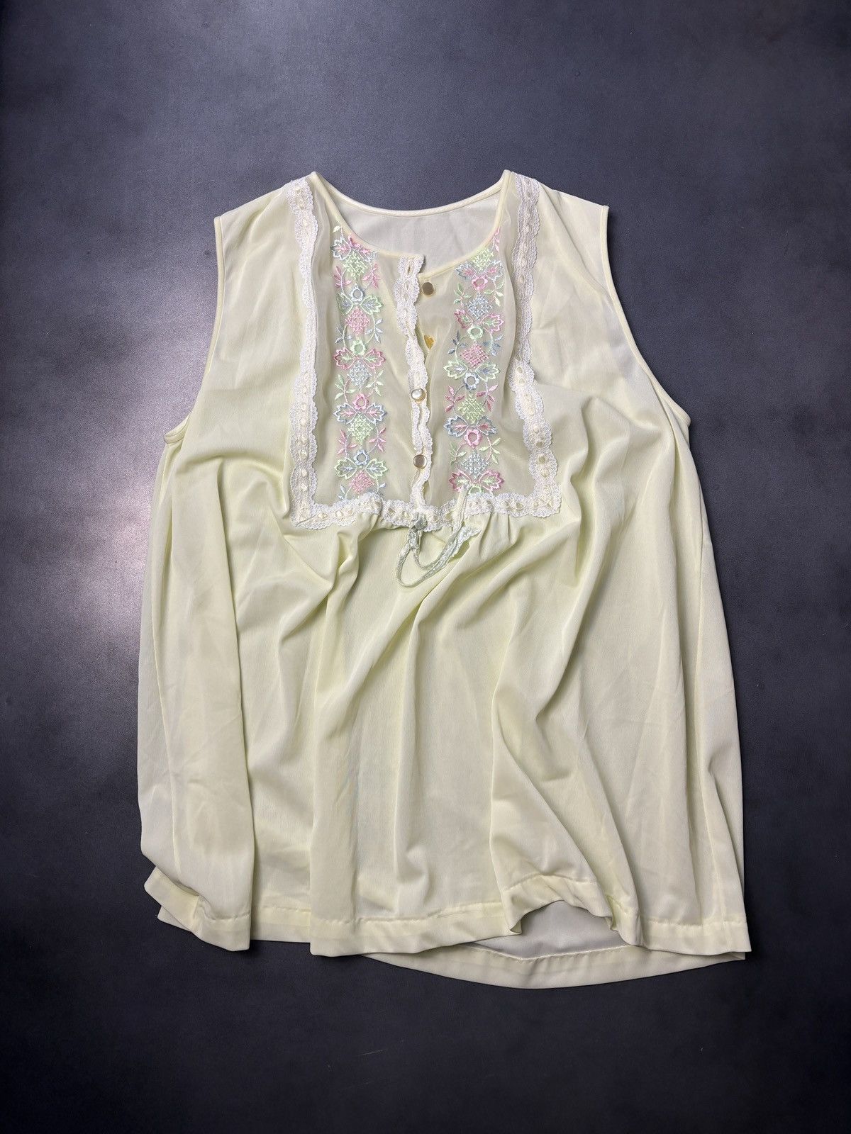 Vintage 1970s Vintage Gilead Slip Dress Chiffon Camisole Chemise 70s Size M / US 6-8 / IT 42-44 - 2 Thumbnail