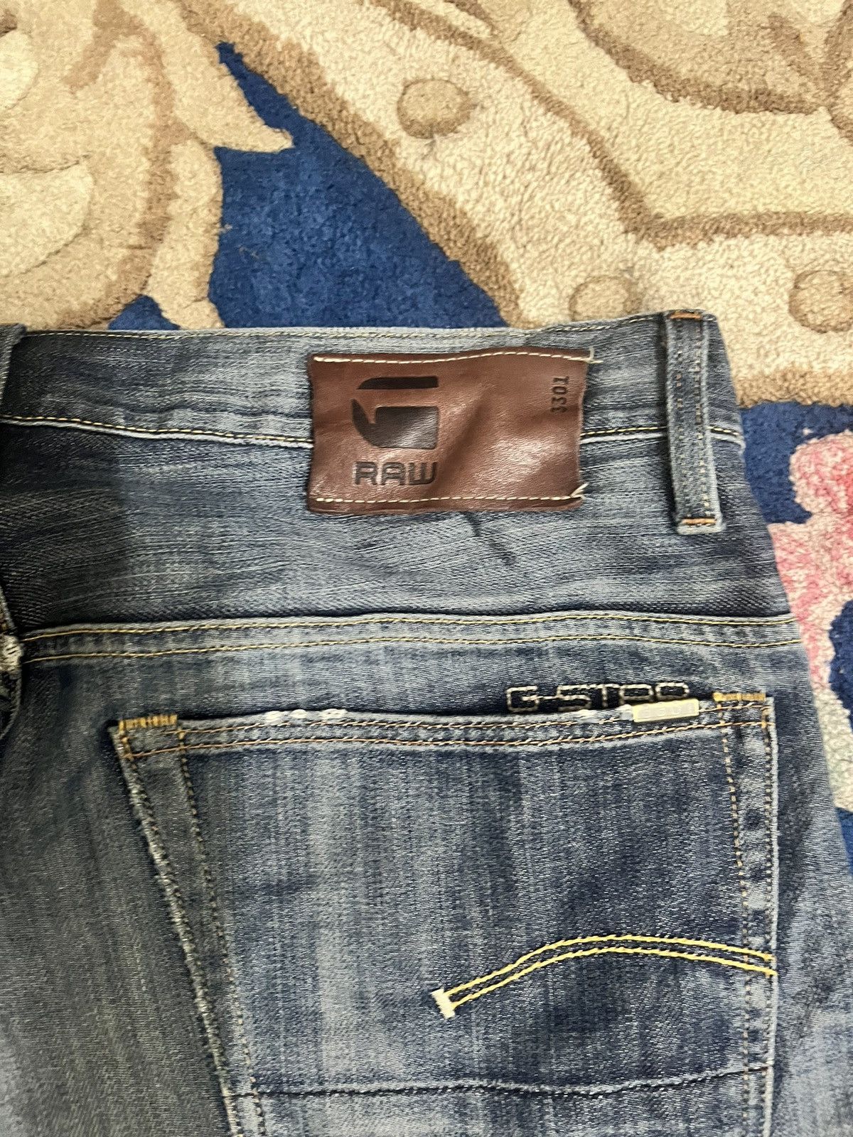 G-Star Vintage Gstar Raw Distress Style Jeans Size US 34 / EU 50 - 13 Thumbnail