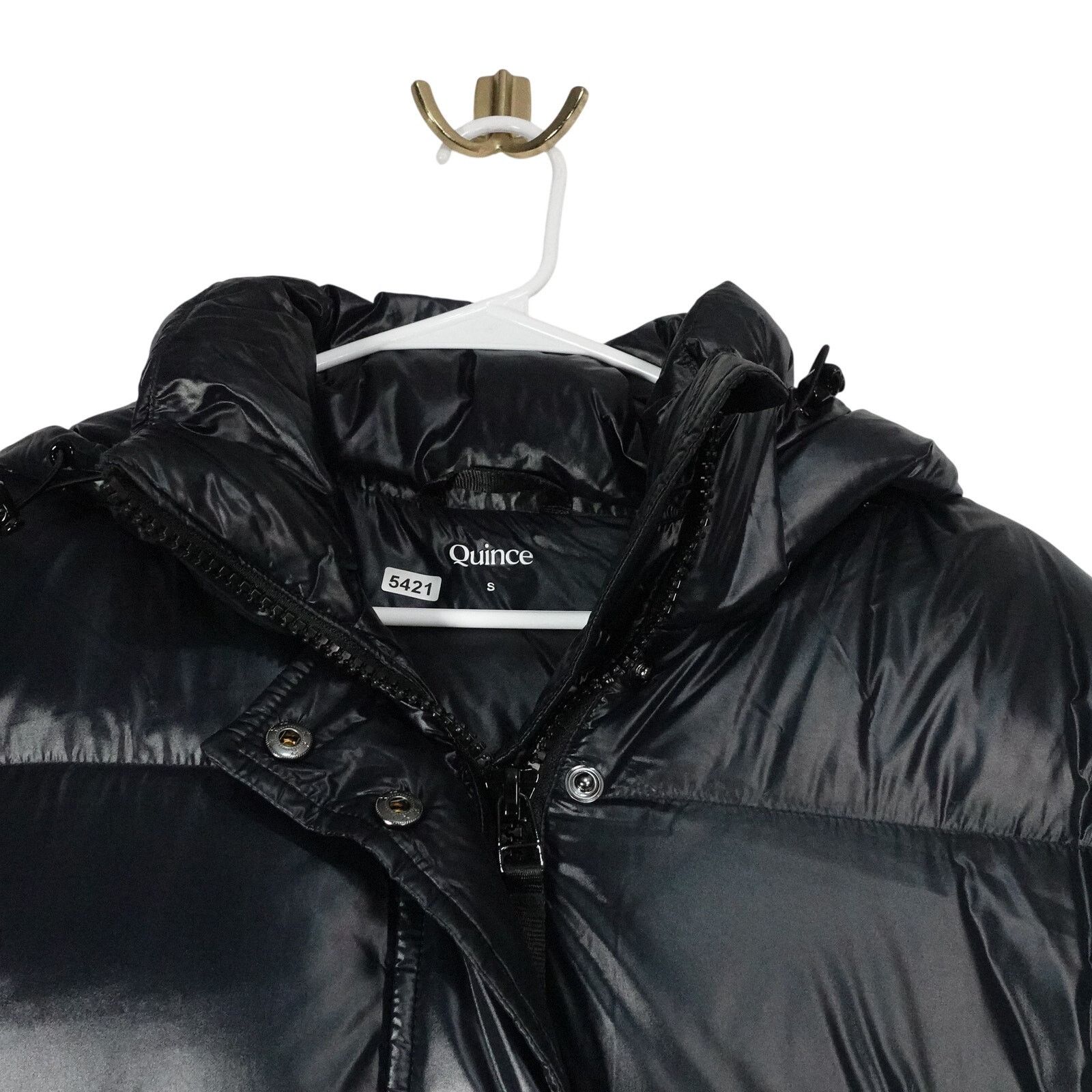 Quince EUC Quince Small Responsible Down Long Puffer Shiny Black Size S / US 4 / IT 40 - 6 Thumbnail