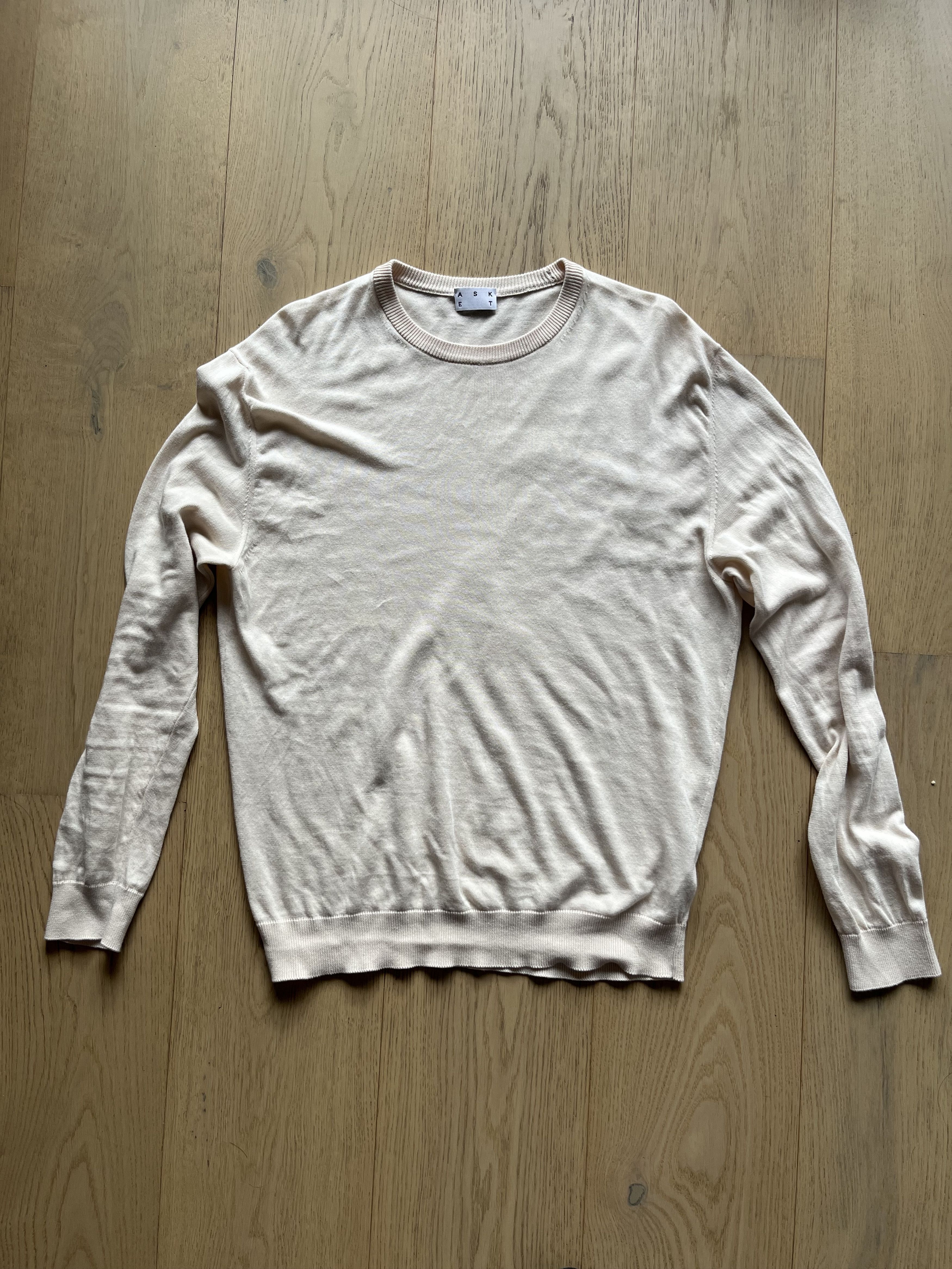 Asket Asket 'The Cotton Sweater' in Off-White Size US S / EU 44-46 / 1 - 1 Thumbnail