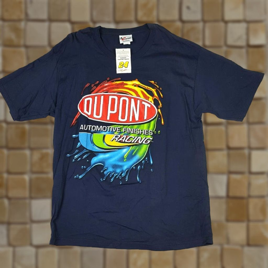 Chase Authentics VINTAGE Chase Authentics NASCAR Racing T-Shirt Men XL DuPont Jeff Gordon Navy Blue Graphic Print Crew Neck Short Sleeve NOS 90s Retro Racing Car Size US XL / EU 56 / 4 - 1 Thumbnail