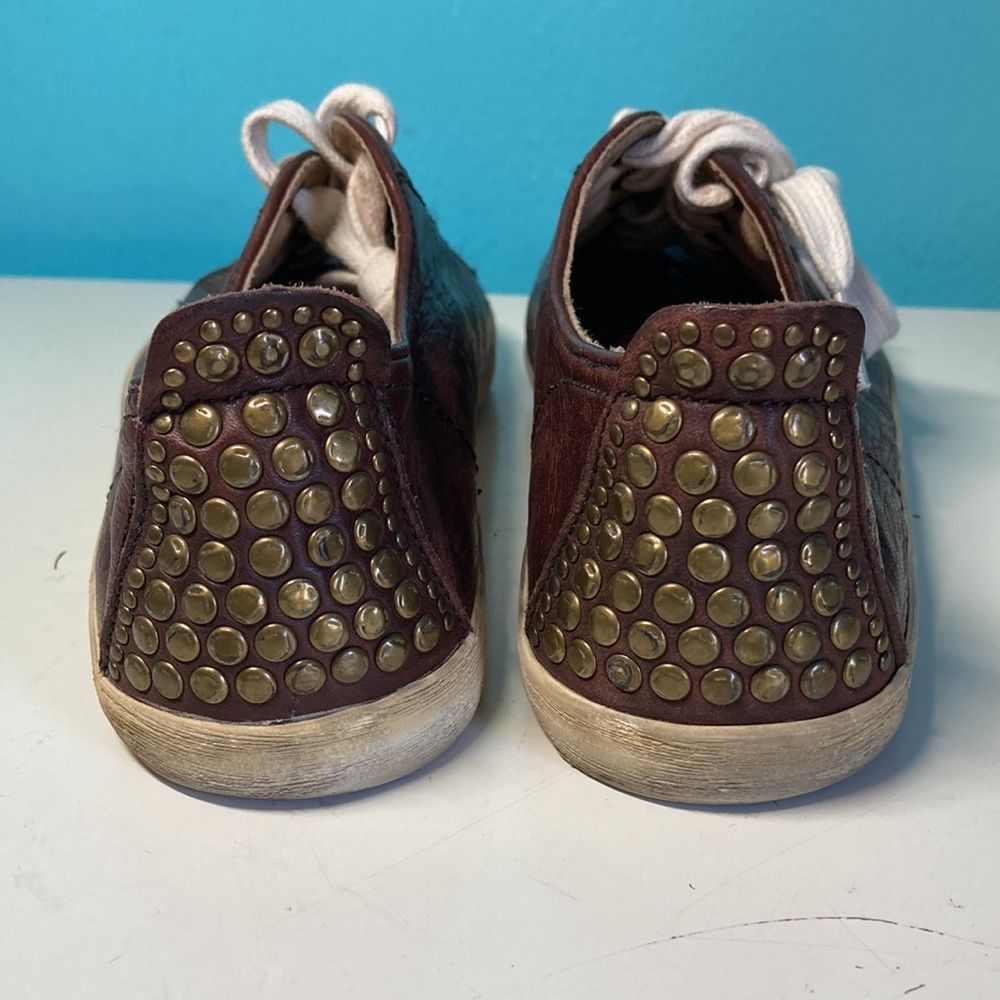 Frye Frye Kira Studded Low Sneaker Brown Leather 7 Size US 7 / IT 37 - 6 Thumbnail